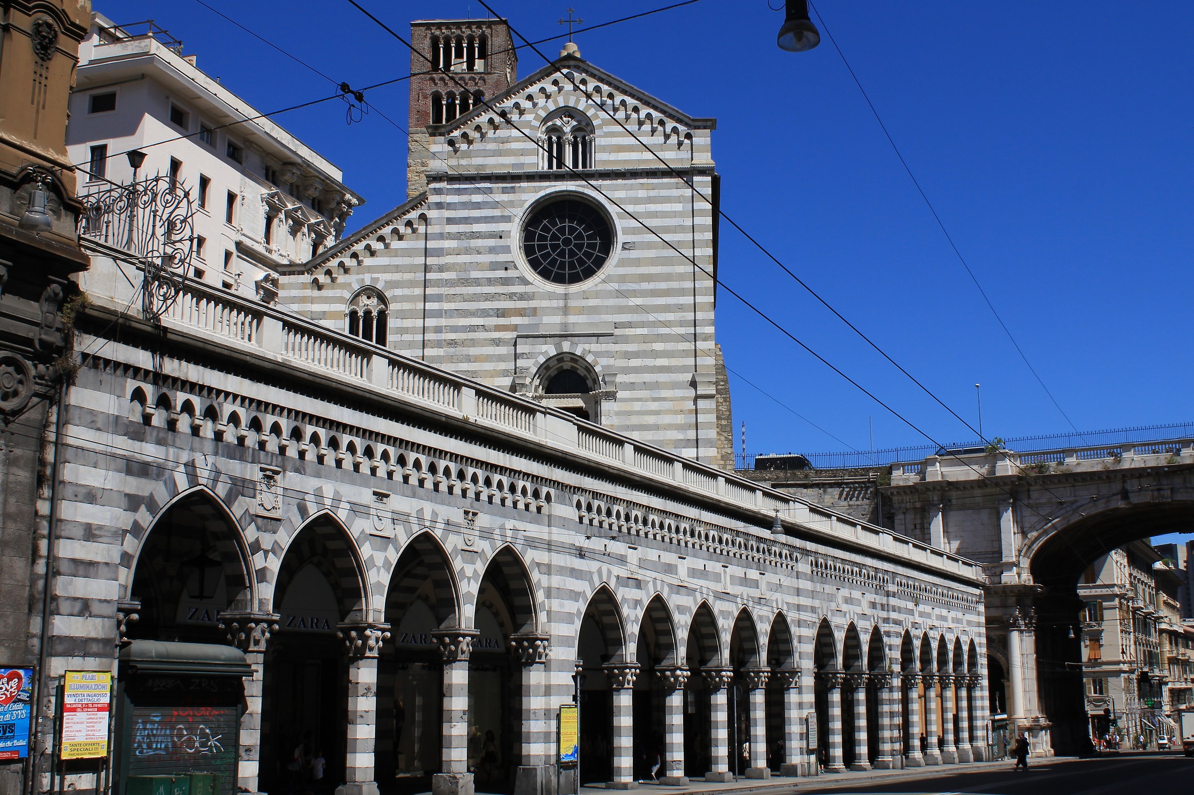Genoa - S Stefano and Ponte Monumentale...