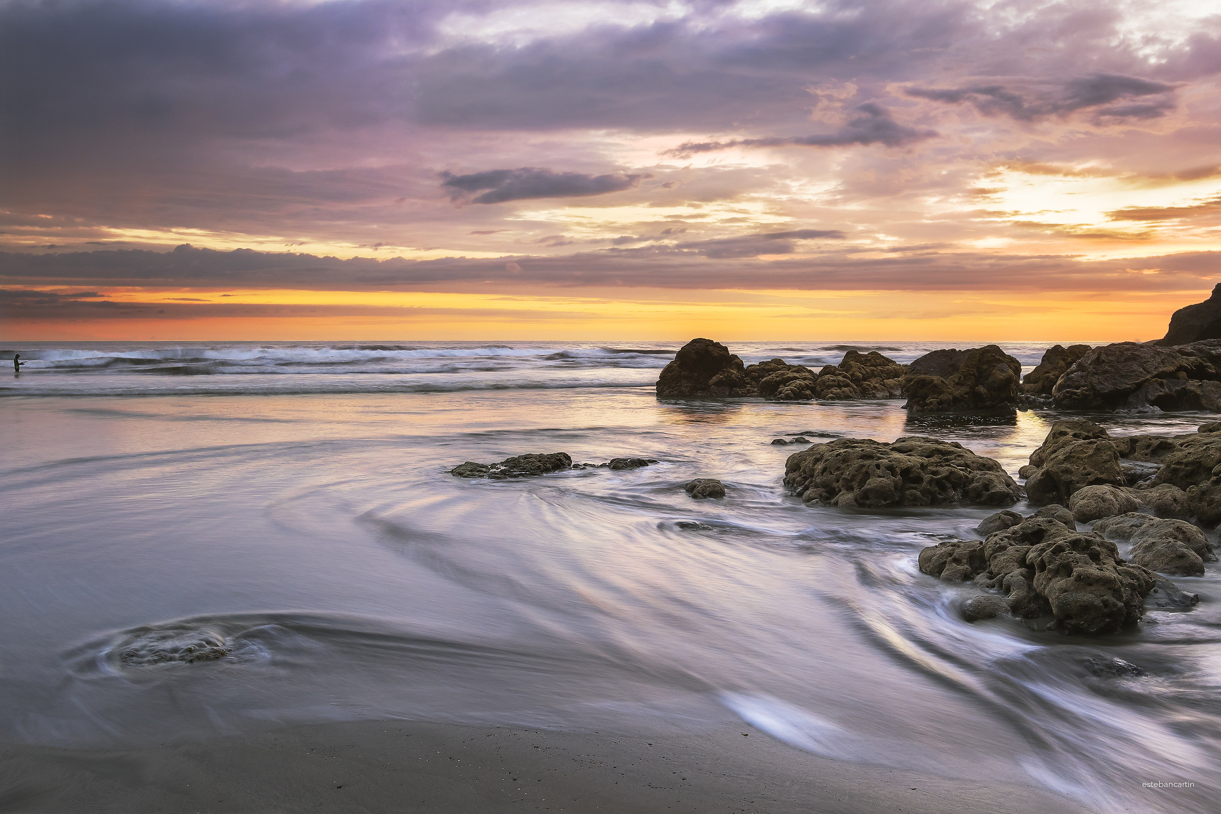 sunset in playa San Miguel, Costa Rica...