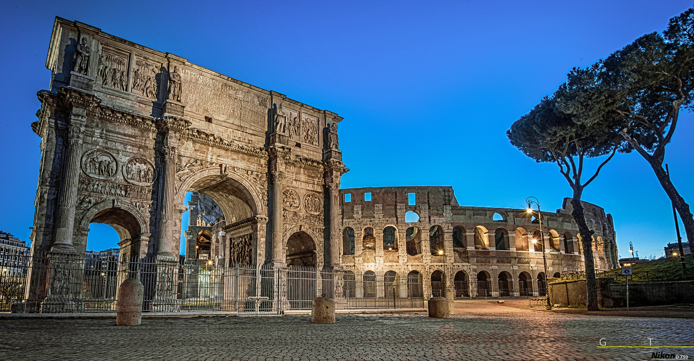 Arco di Costantino e il Colosseo...