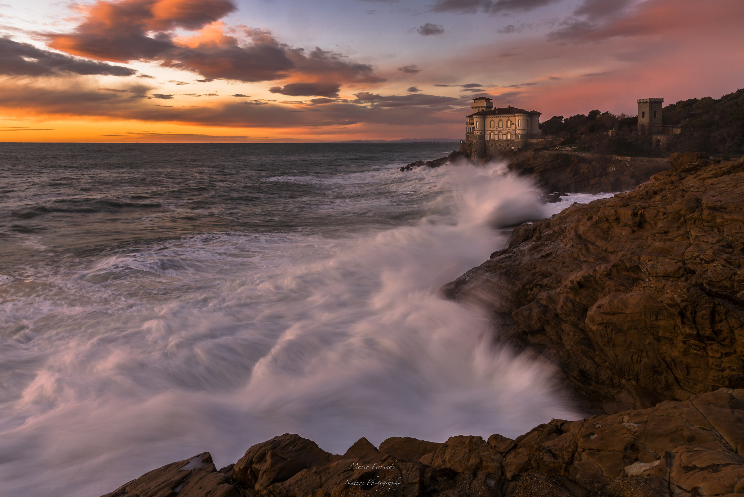 Stormy sunset at Castel Boccale...