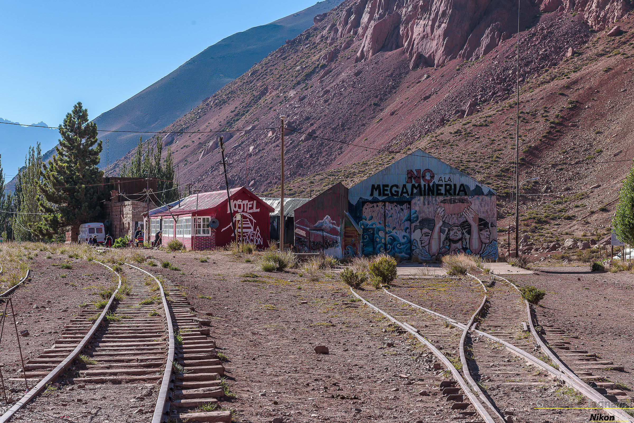 the former transandine railway - "puente dell'Inca" station...
