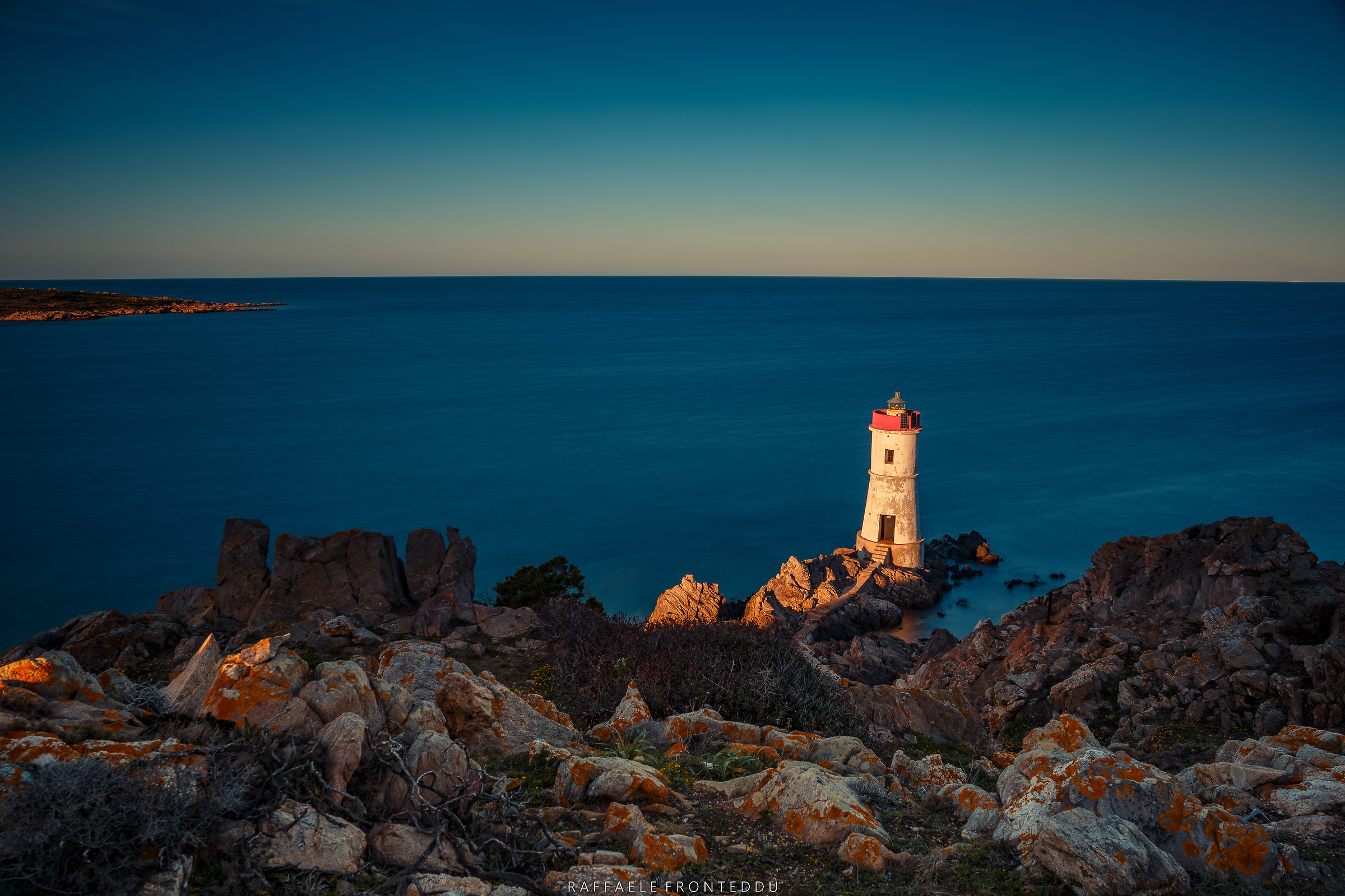 The old Lighthouse of Capo Ferro, Costa Smeralda, Sardinia...