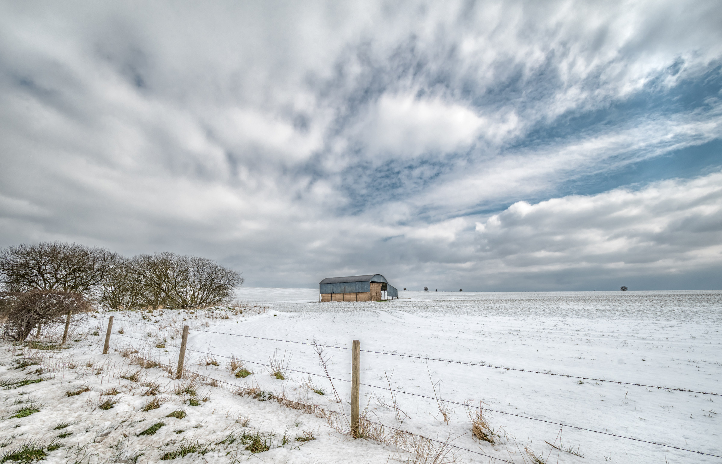 Dutch Barn In The Snow...