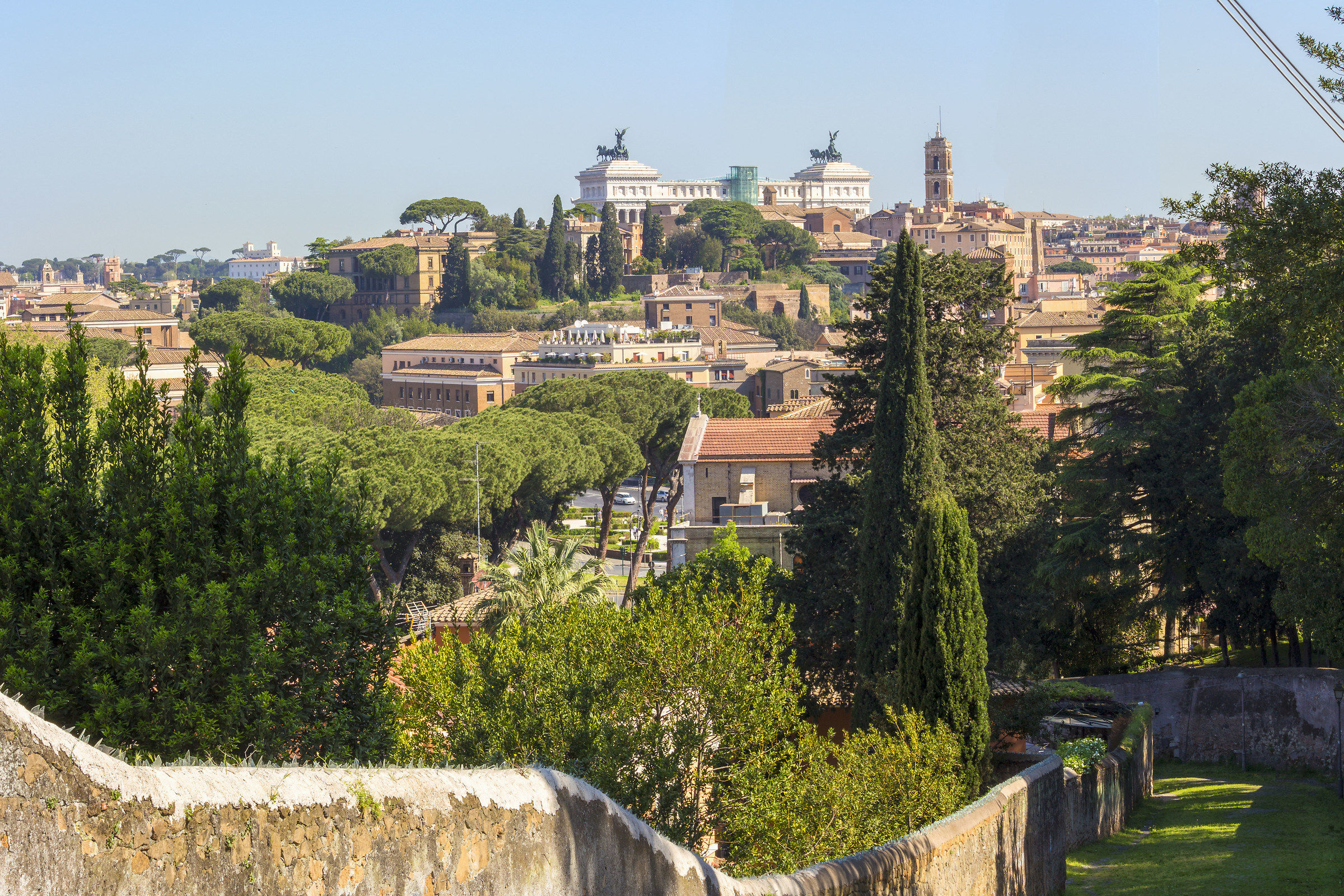 Declivity on the Aventine hill with the Capitol in the background...