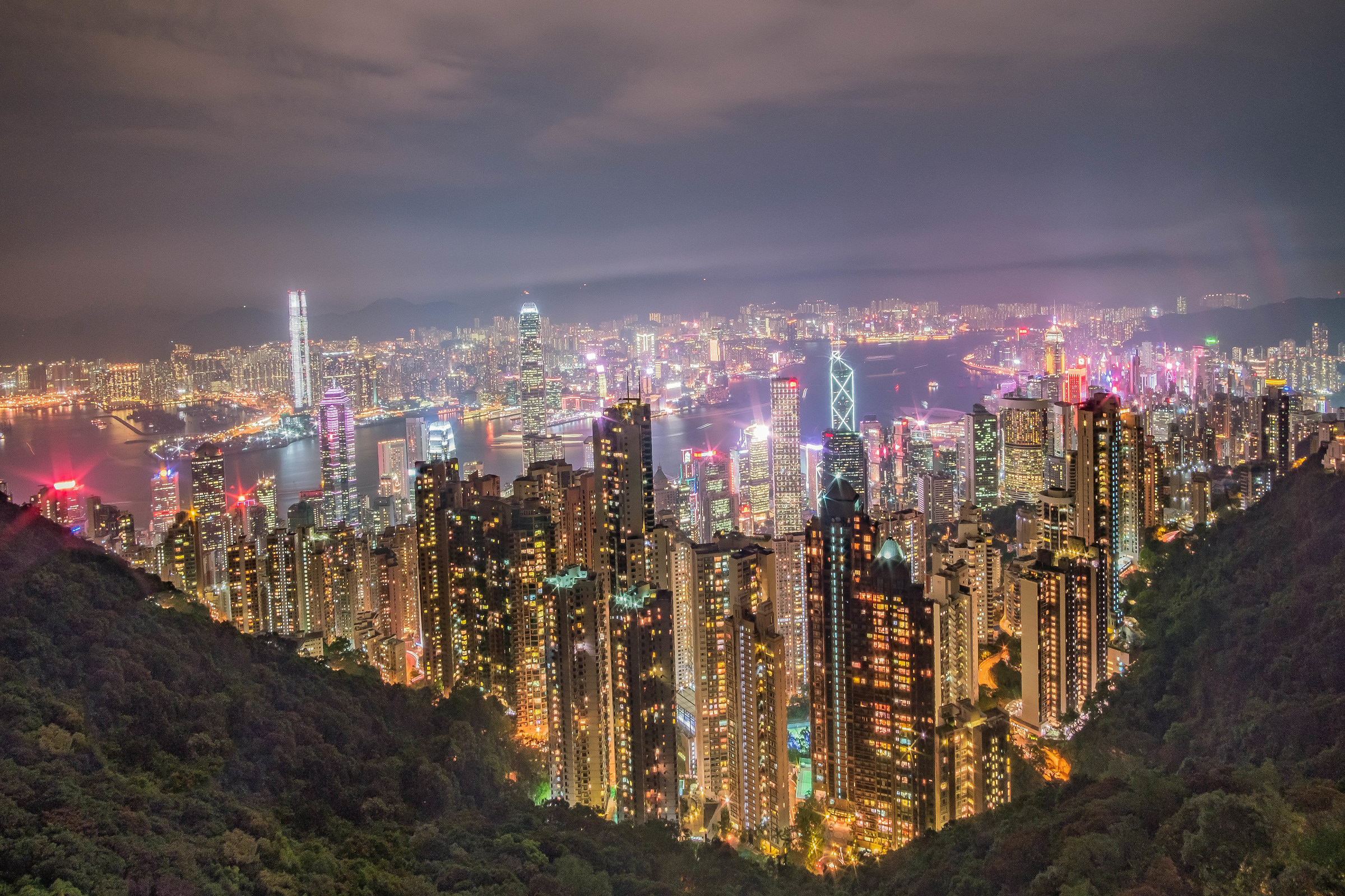 Hong Kong The Peak At Night...