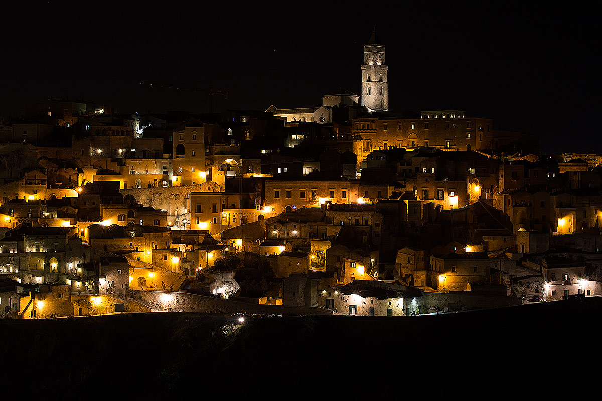 Night view of Matera...