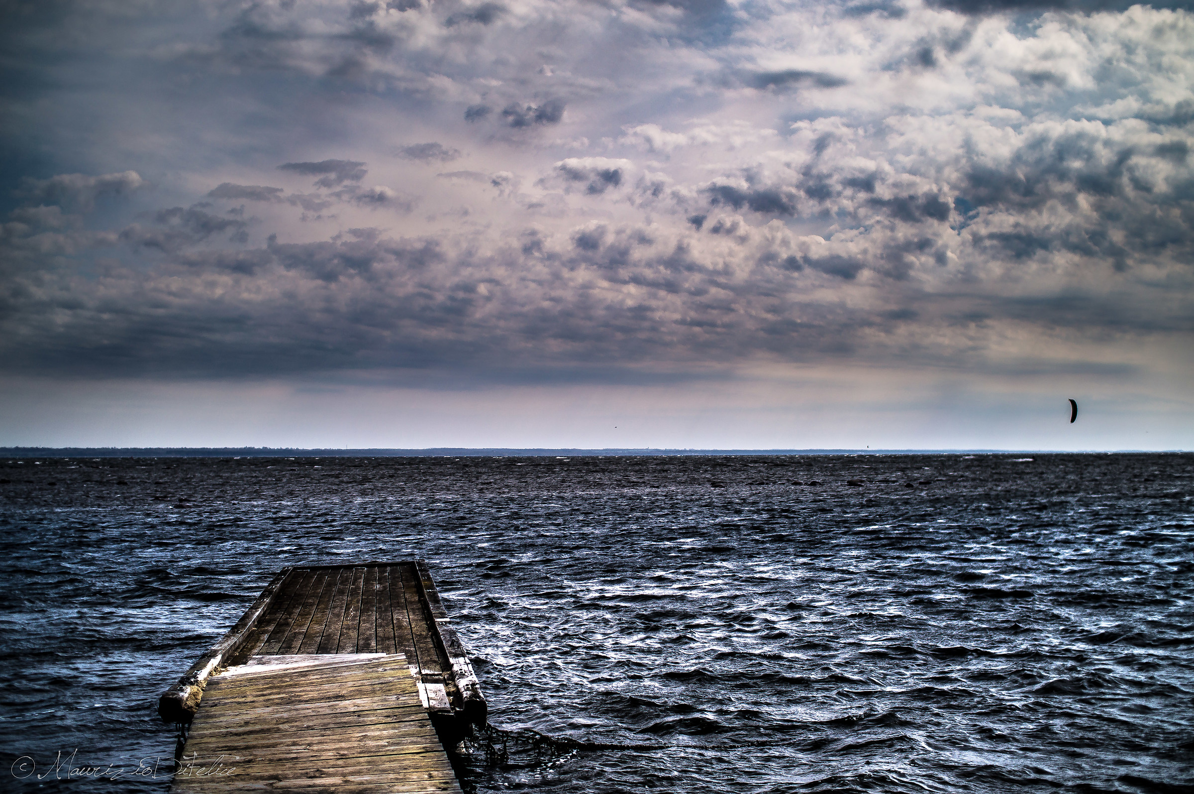 Nubi e kite sul mar Baltico...
