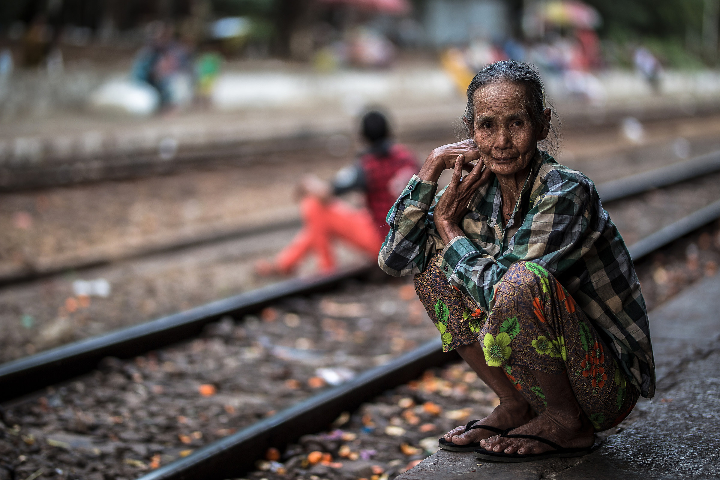 Waiting for the train in Burma.....