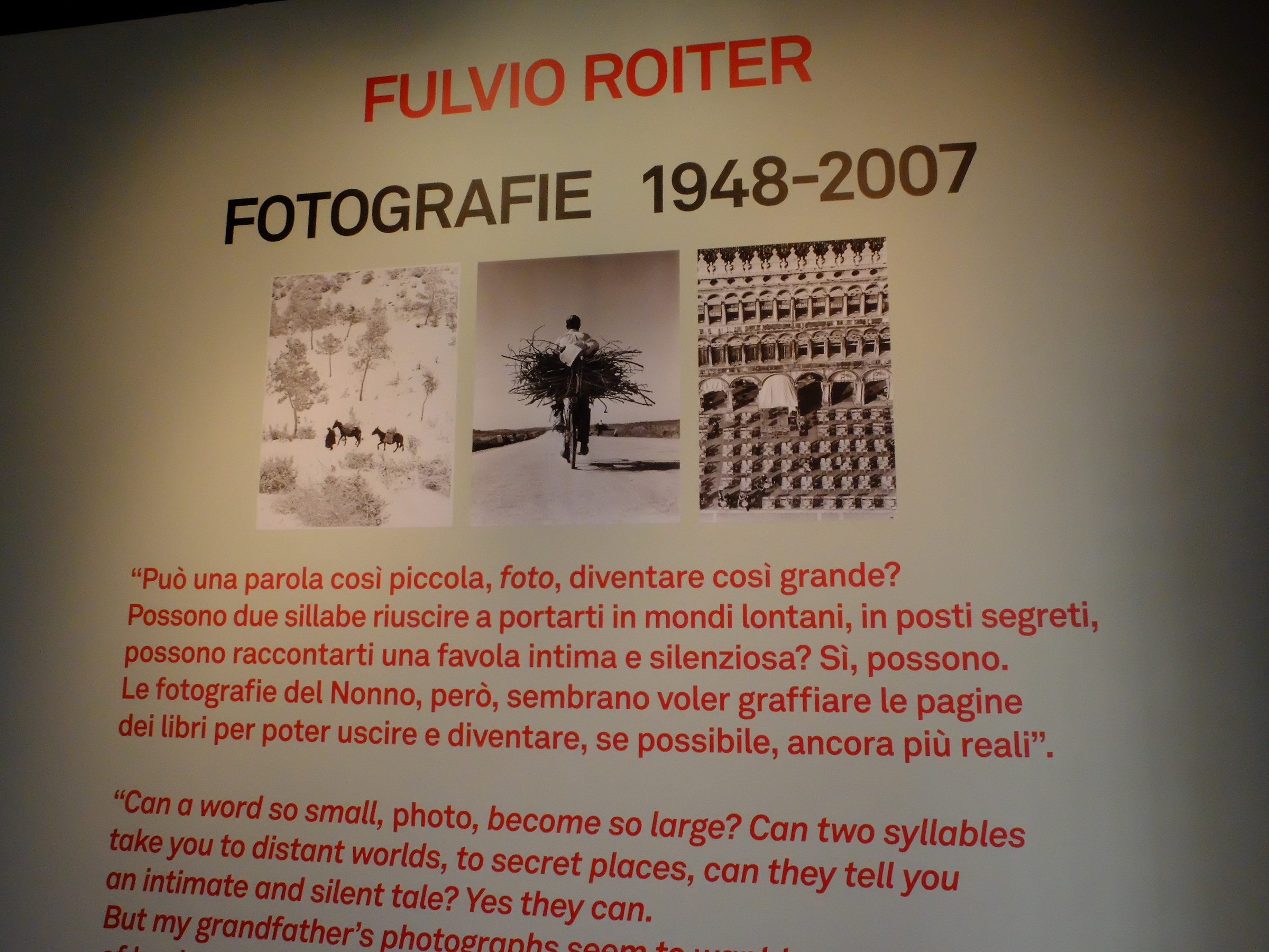 Eposizione Roiter , Museo Tre Oci...