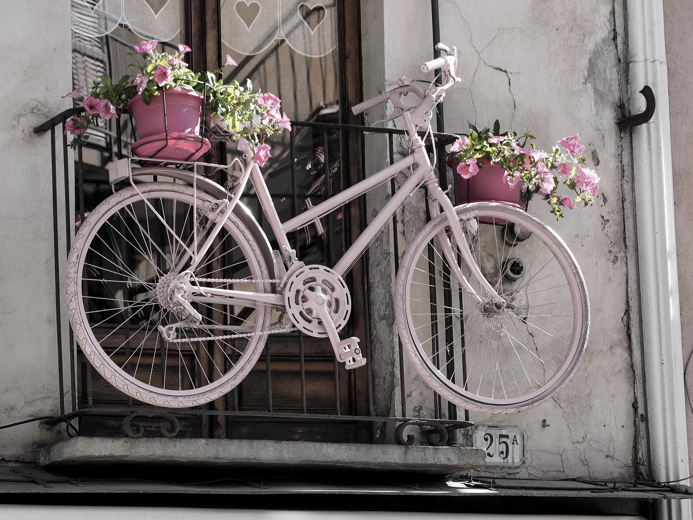 Everything is painted pink...