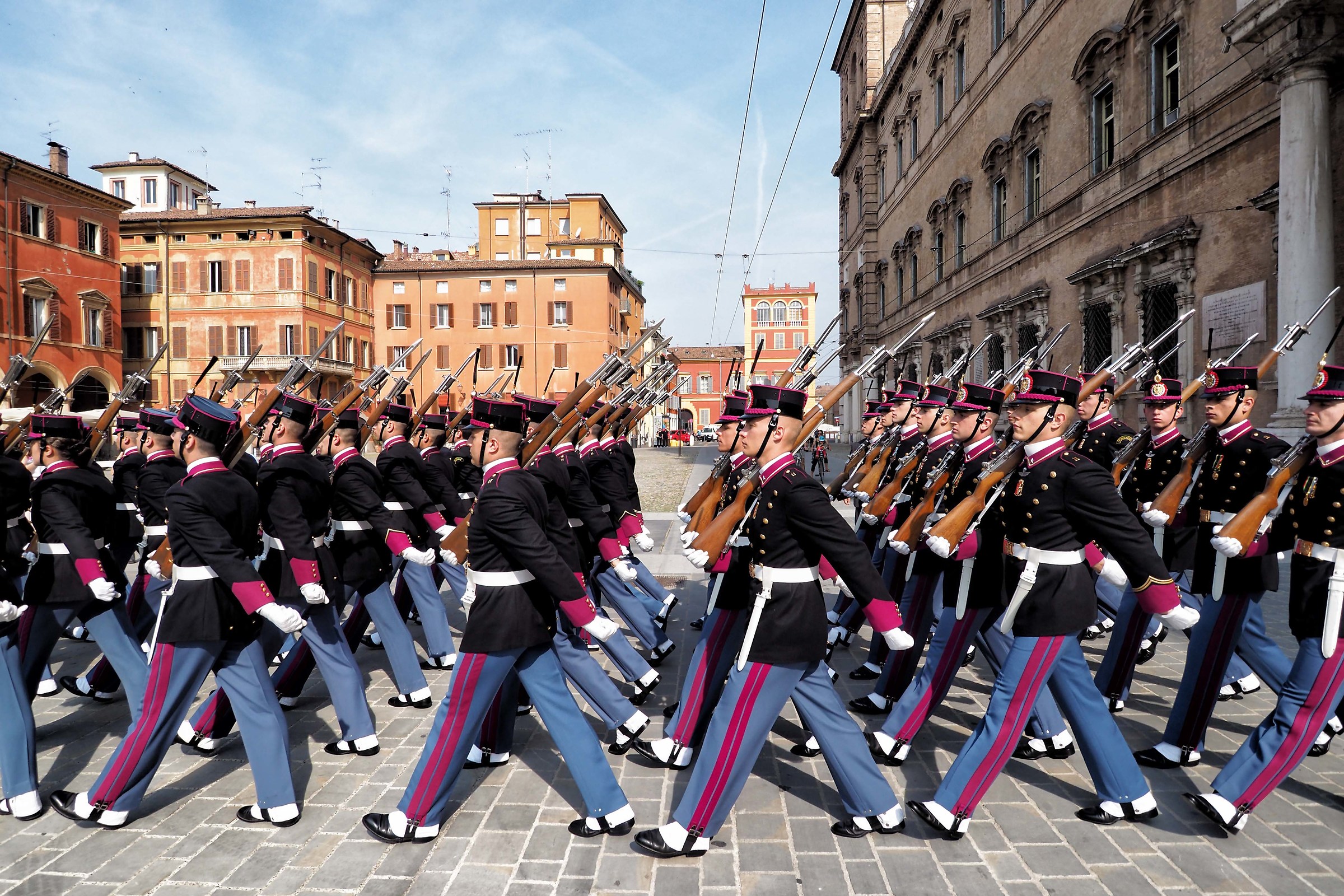 Cadets of the Military Academy of Modena...