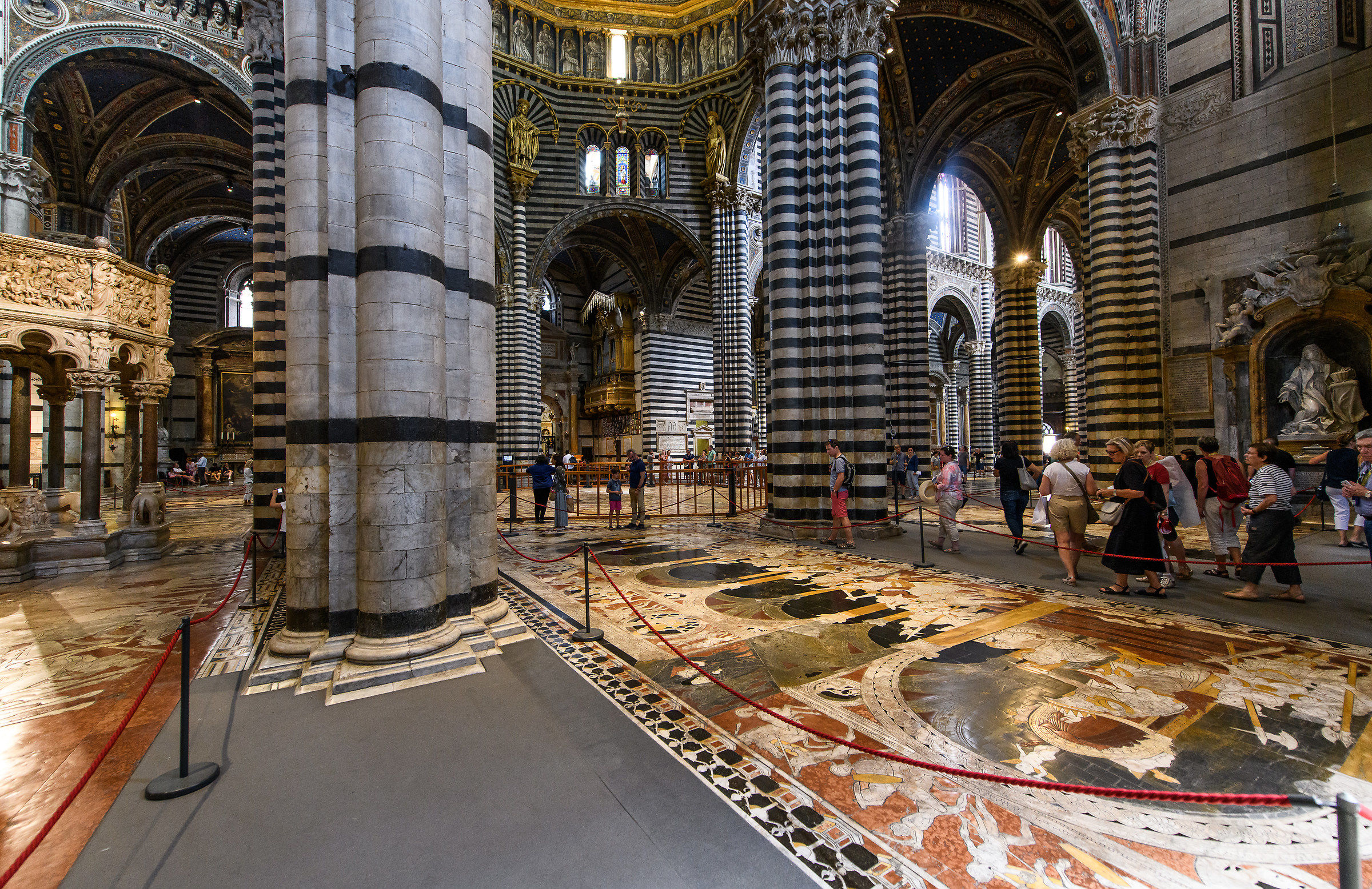 Inside the Cathedral of Siena...