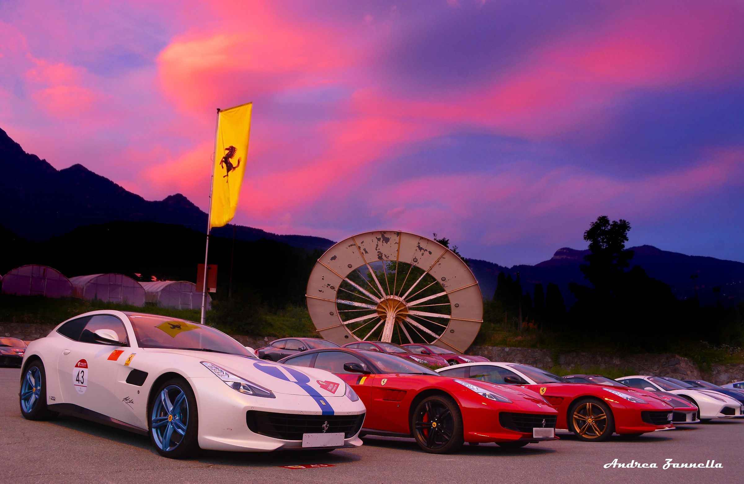 Red Ferrari Sunset...