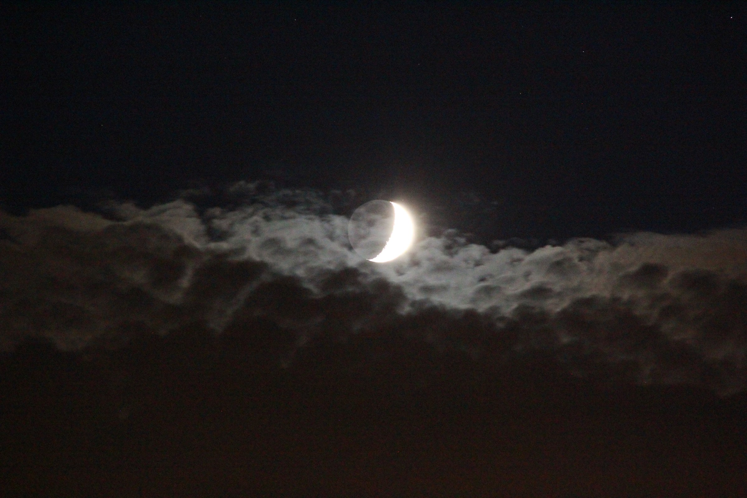 Moon floating on a See of clouds...