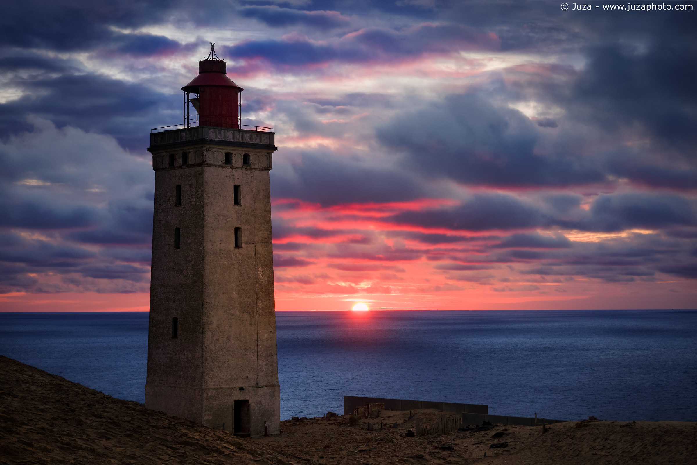 Sunset at the Lighthouse Rubjerg knude...
