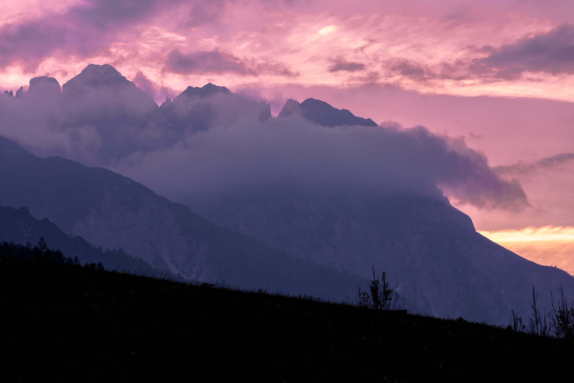 Tramonto sulle Dolomiti...