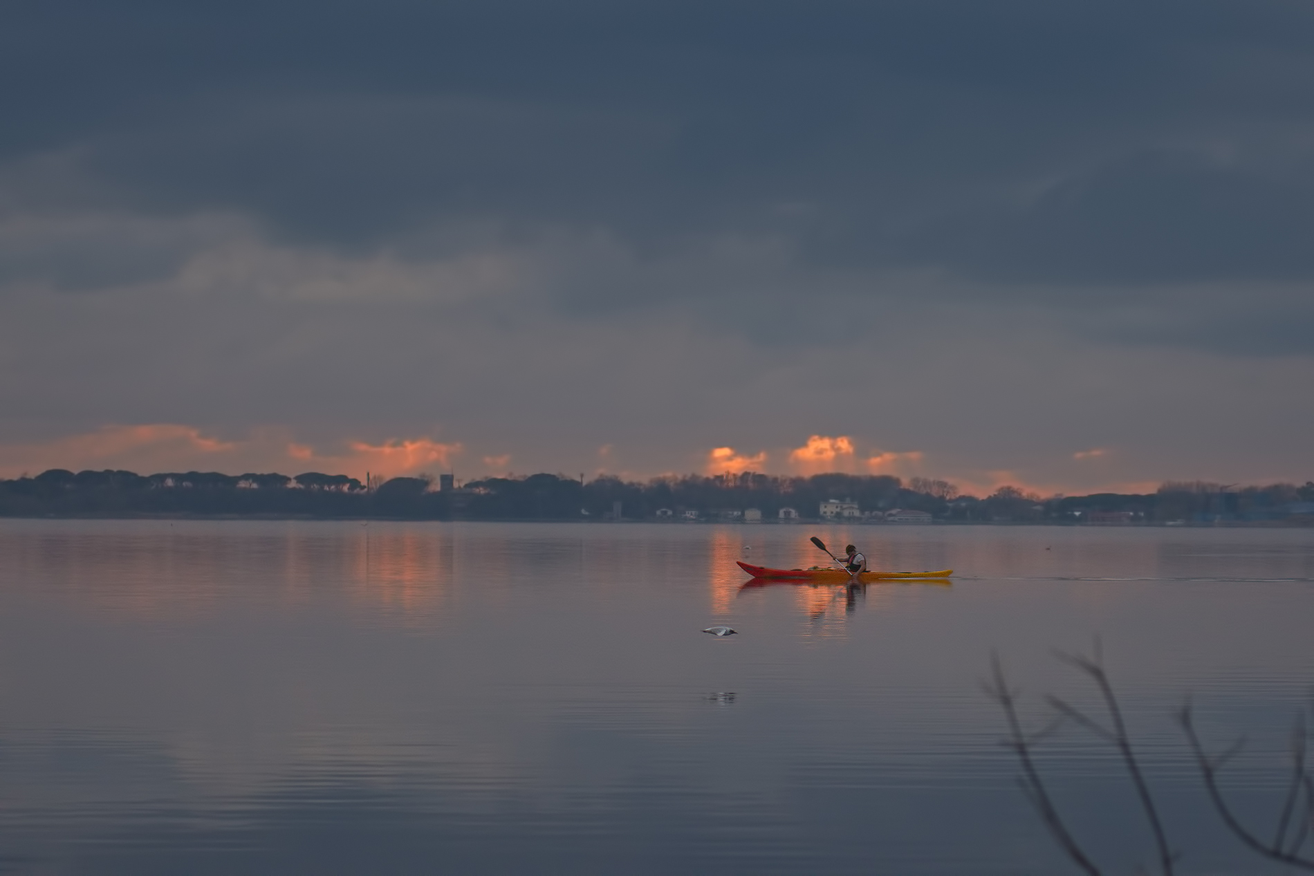 tramonto sul lago  (Massaciuccoli)...