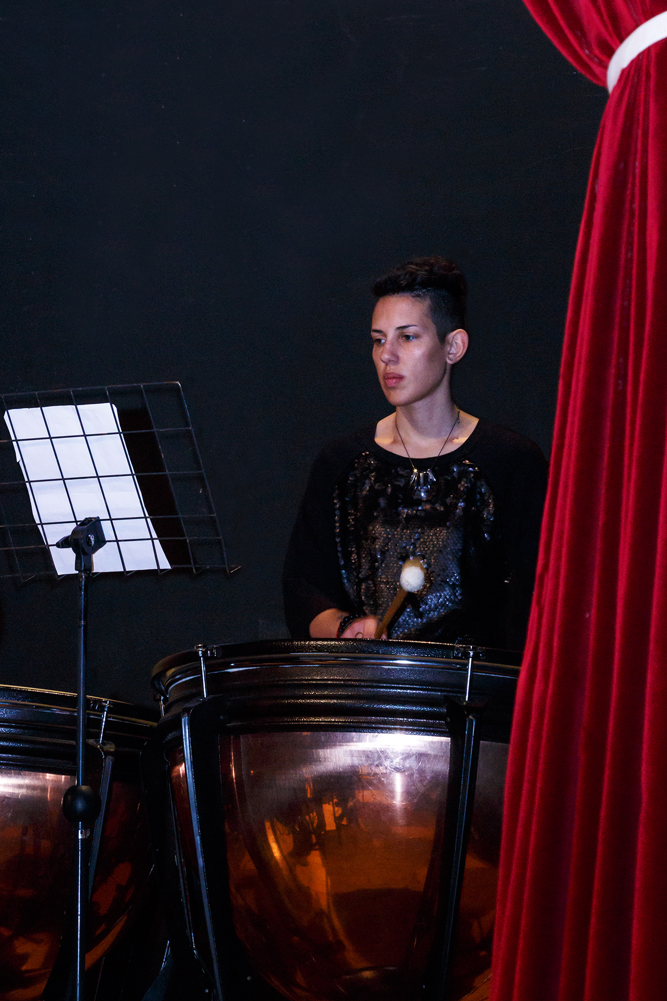 La timpanista...