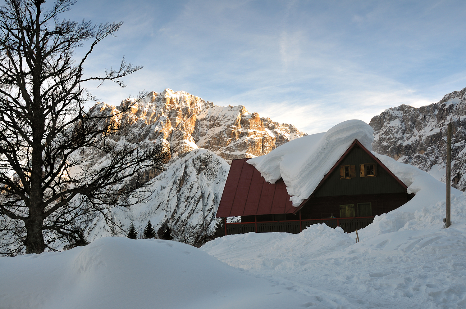 the refuge Winter - Julian Alps...