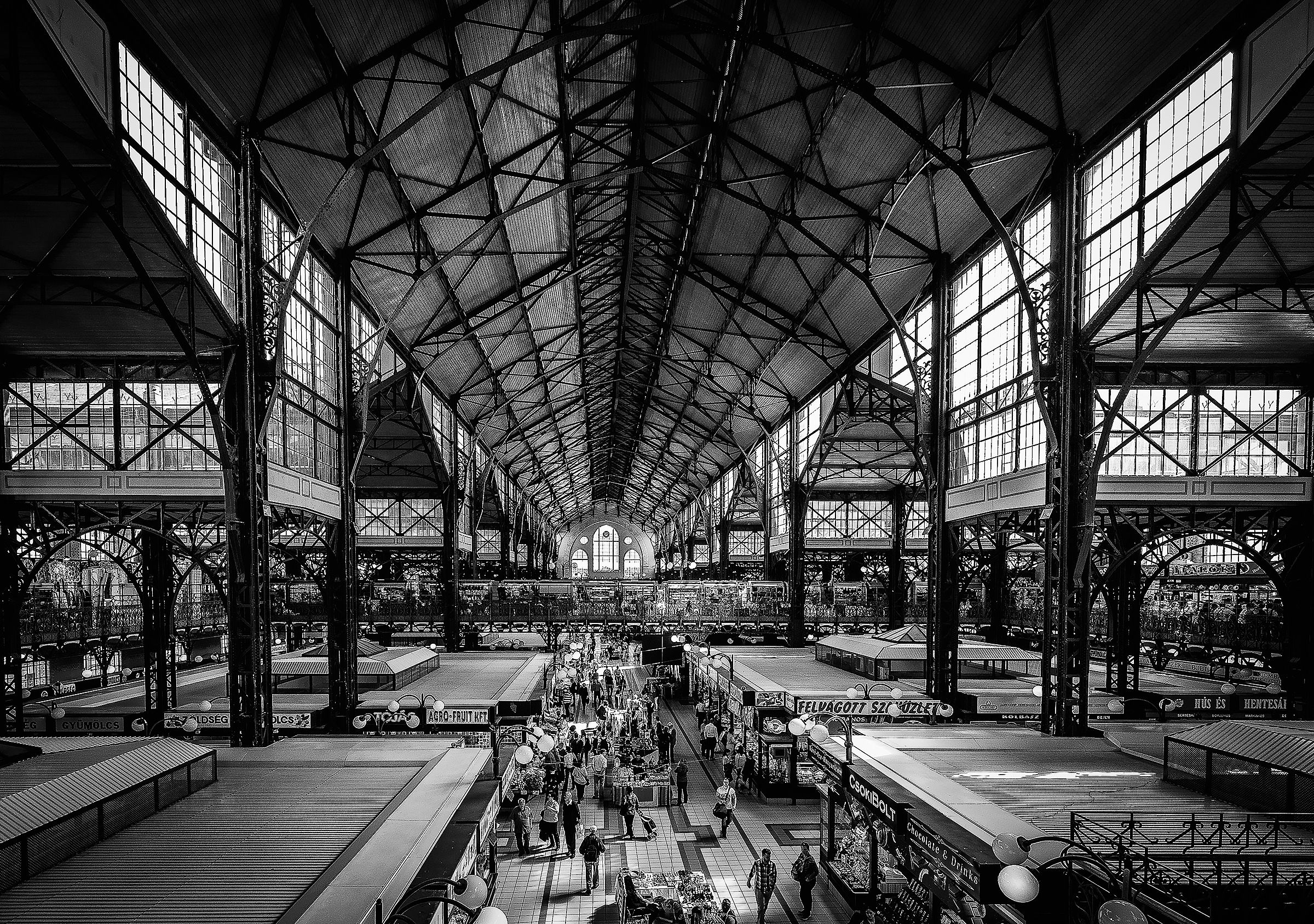 The central covered market in Budapest...