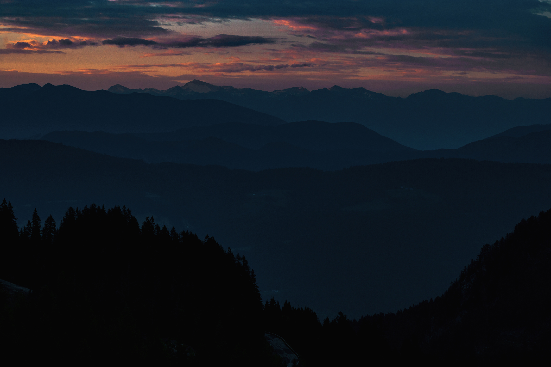 austria -tramonto pace pramollo...