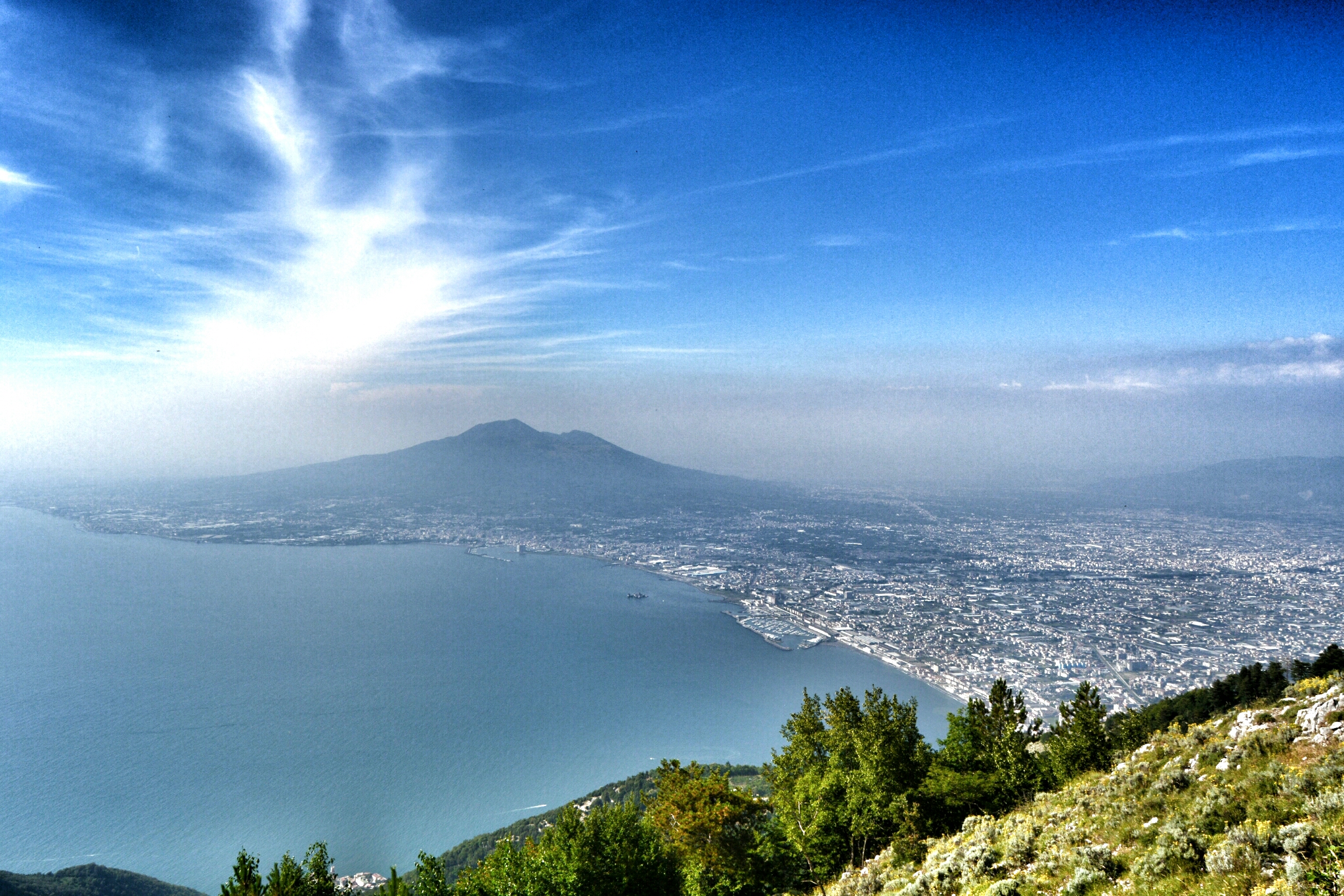 Vesuvius seen from Monte Faito...