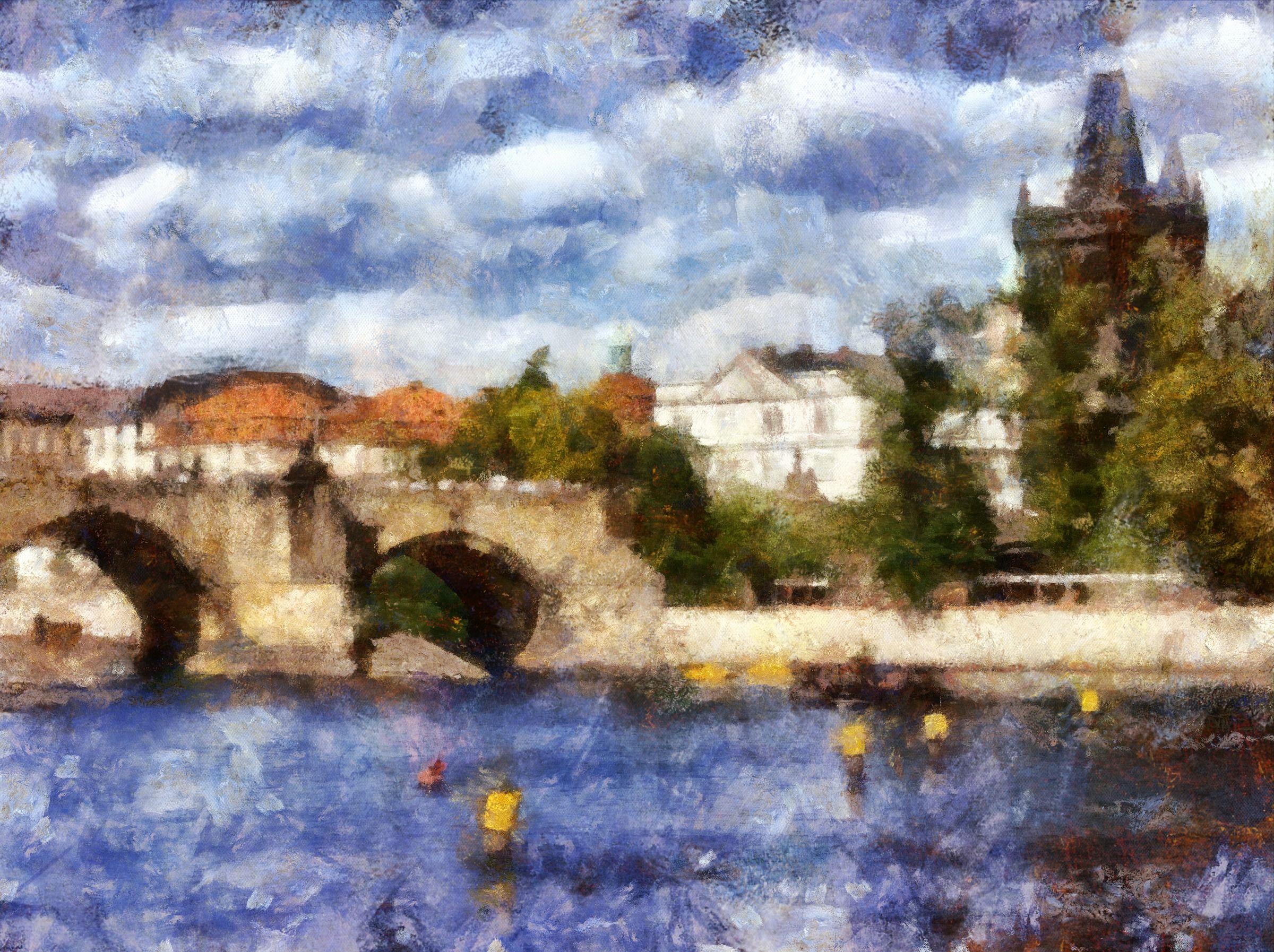 Prague oil on canvas...