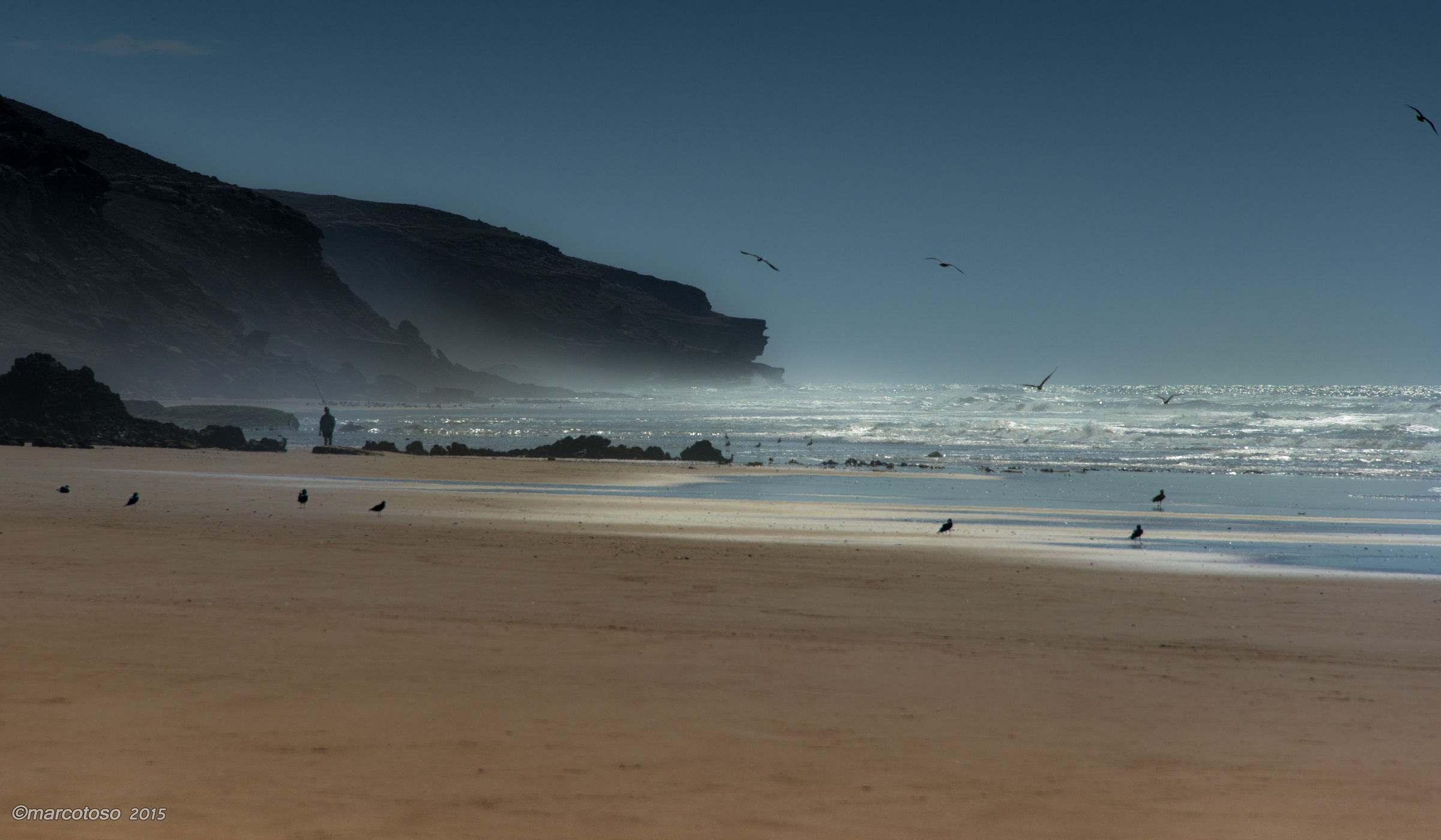 Dunes on the beach in Essaouira...