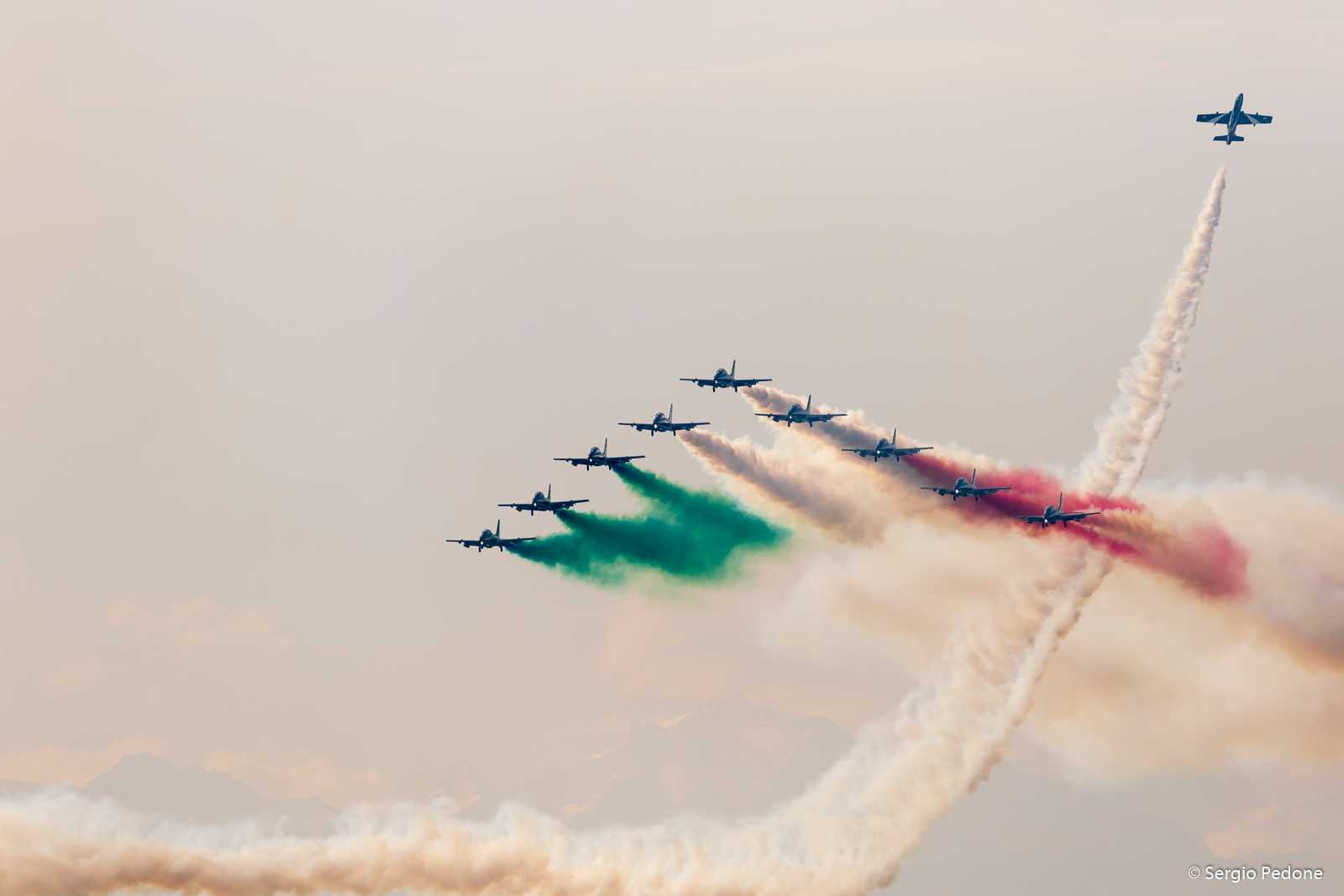 Air Show Frecce Tricolori and the Centennial Aeritalia...