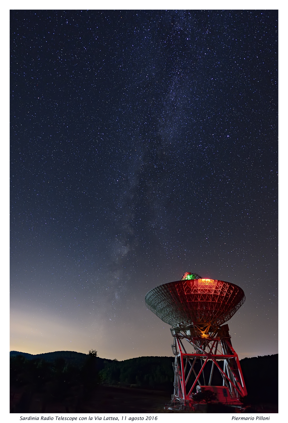 Sardinia Radio Telescope with the Milky Way...