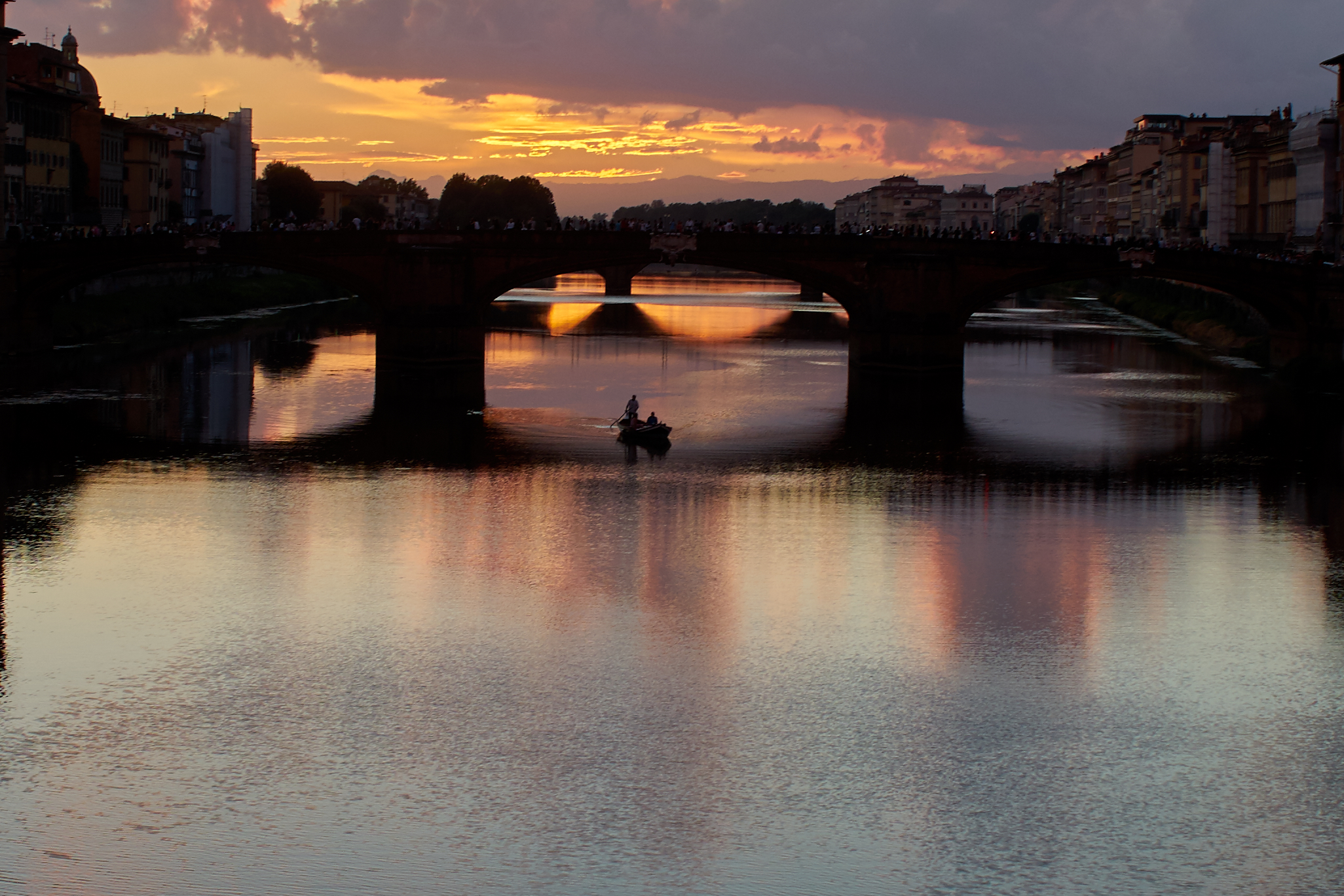 Ponte Vecchio al tramonto...