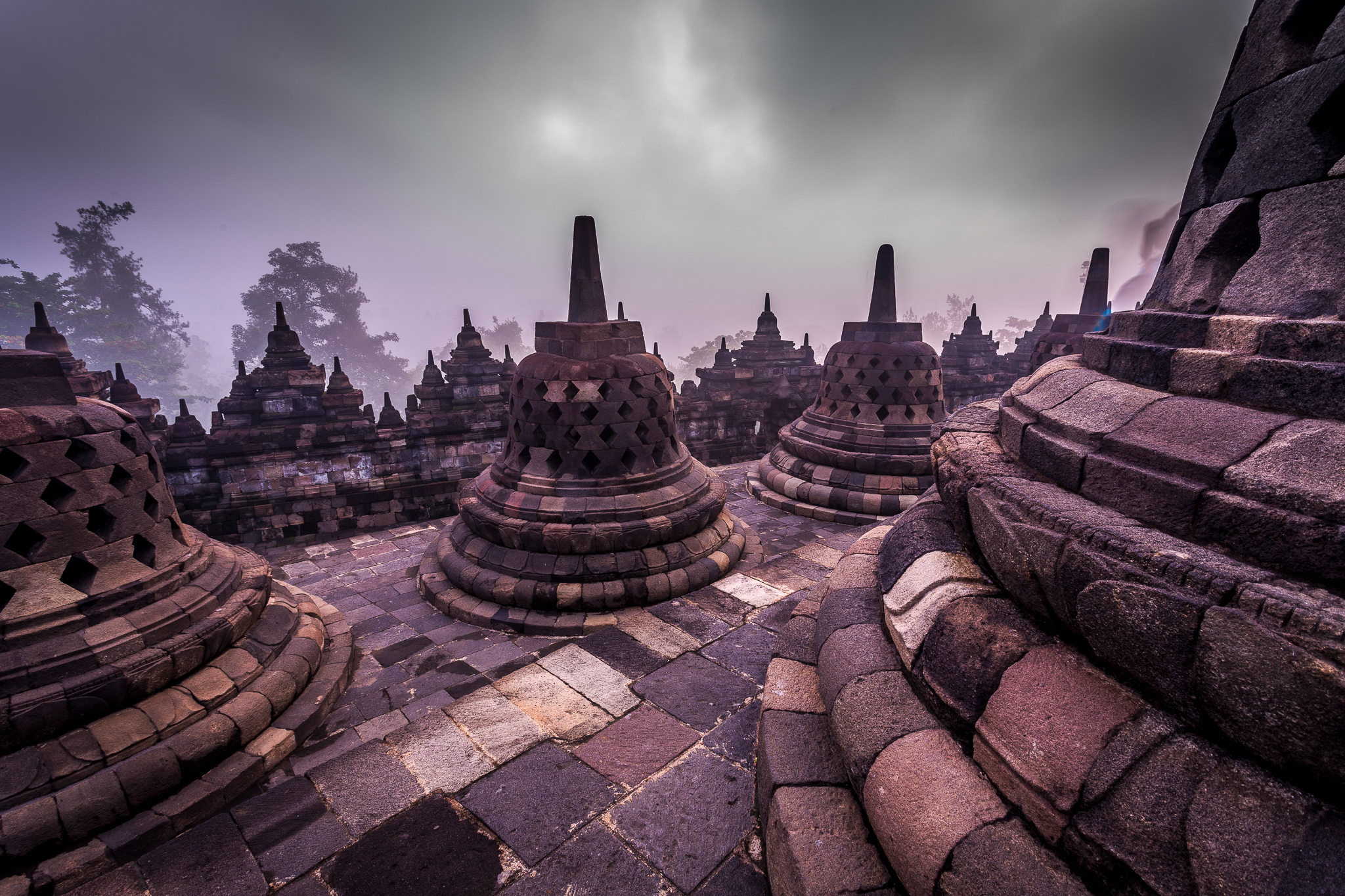 Borobudur temple at sunrise...