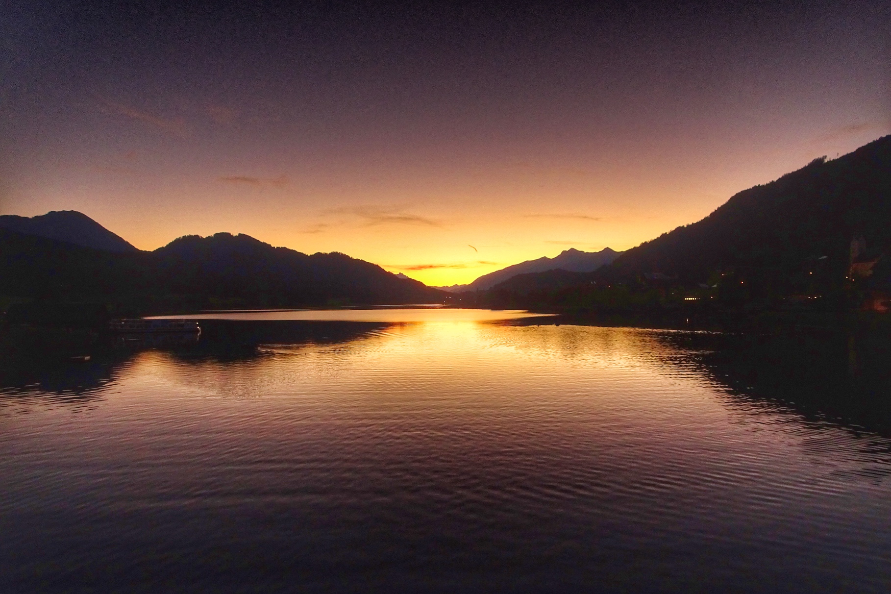 Sunset on Lake Weissensee...