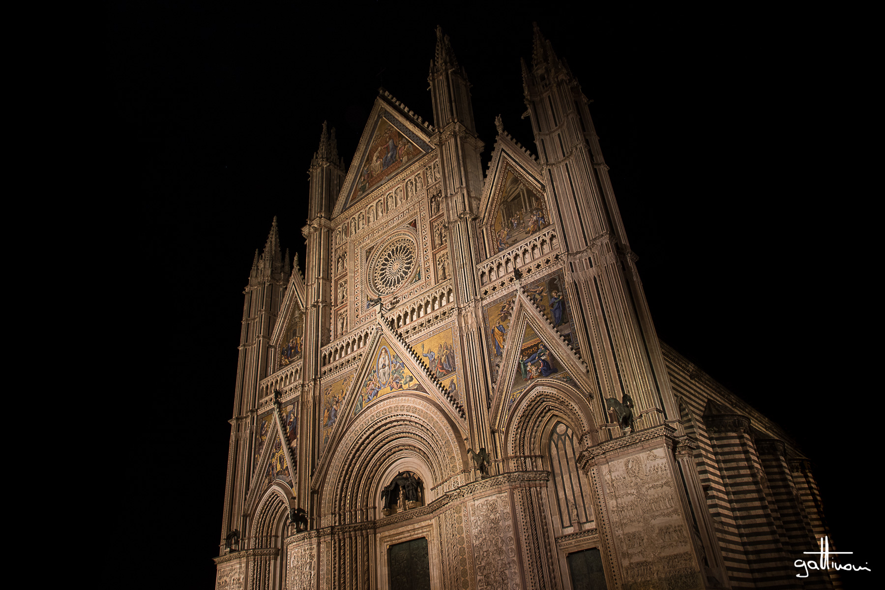 Cathedral of Orvieto, night...