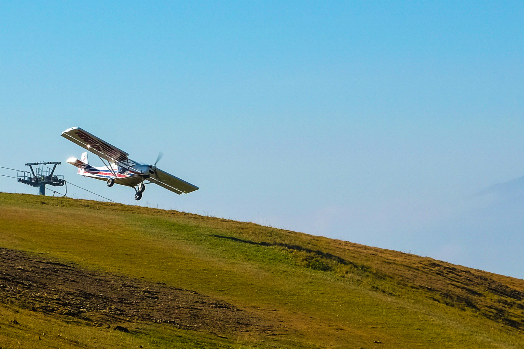 flying in the mountains...