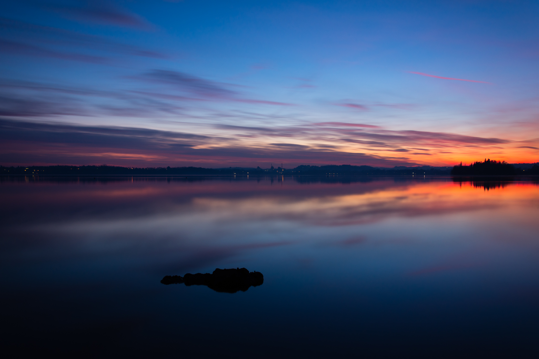 Pusiano lake at the sunset...