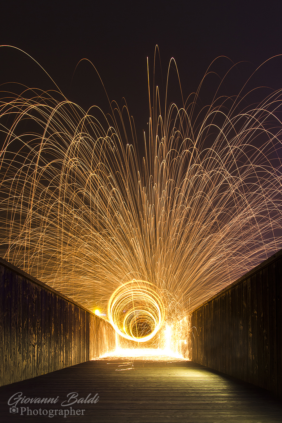 Explosion of sparks...