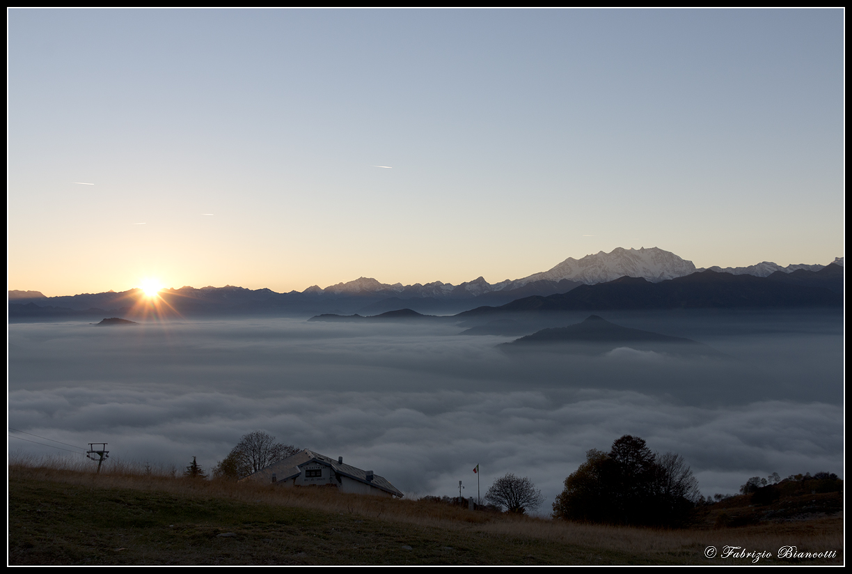 Sunset above the clouds...