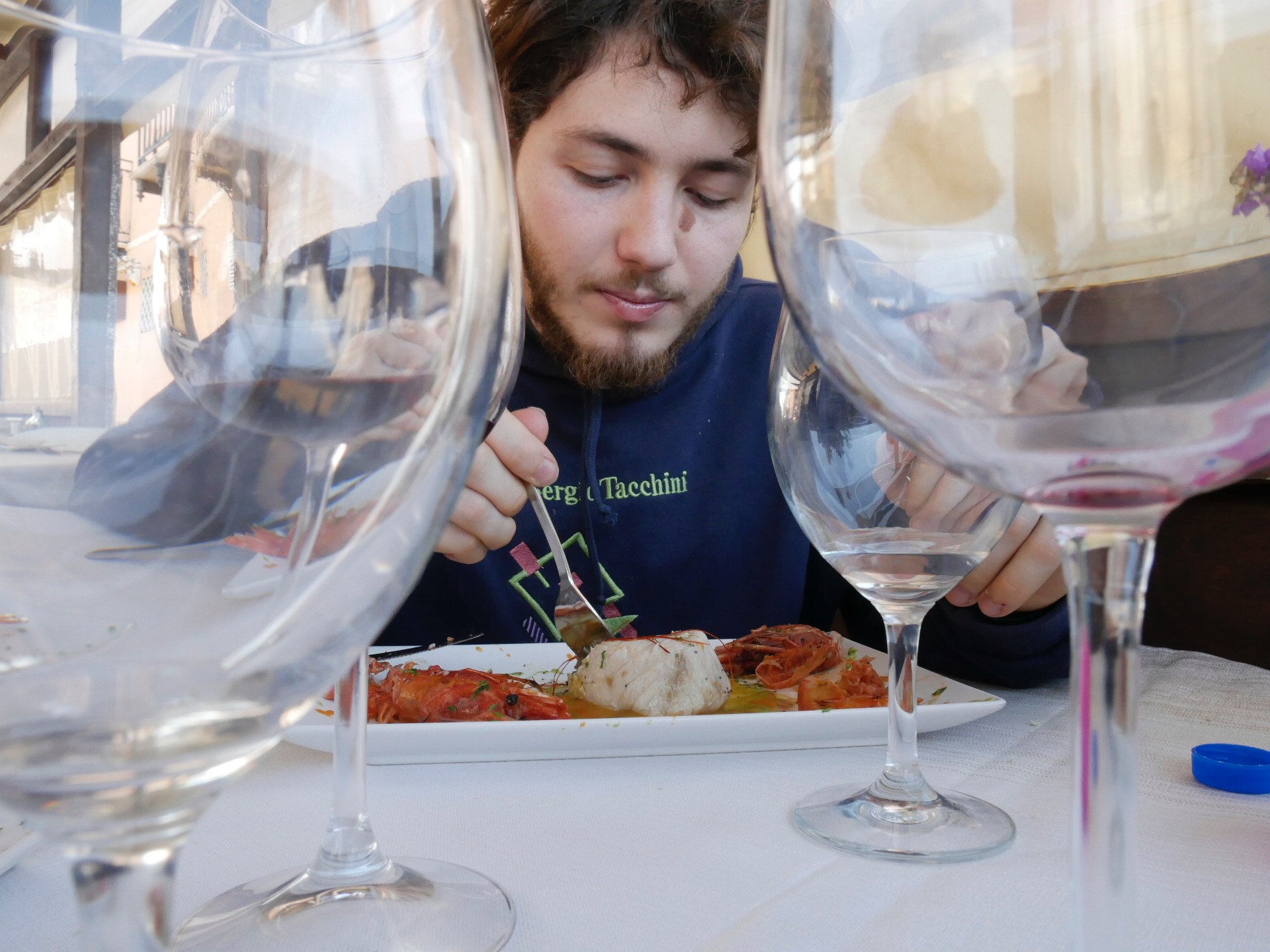 too many glasses...