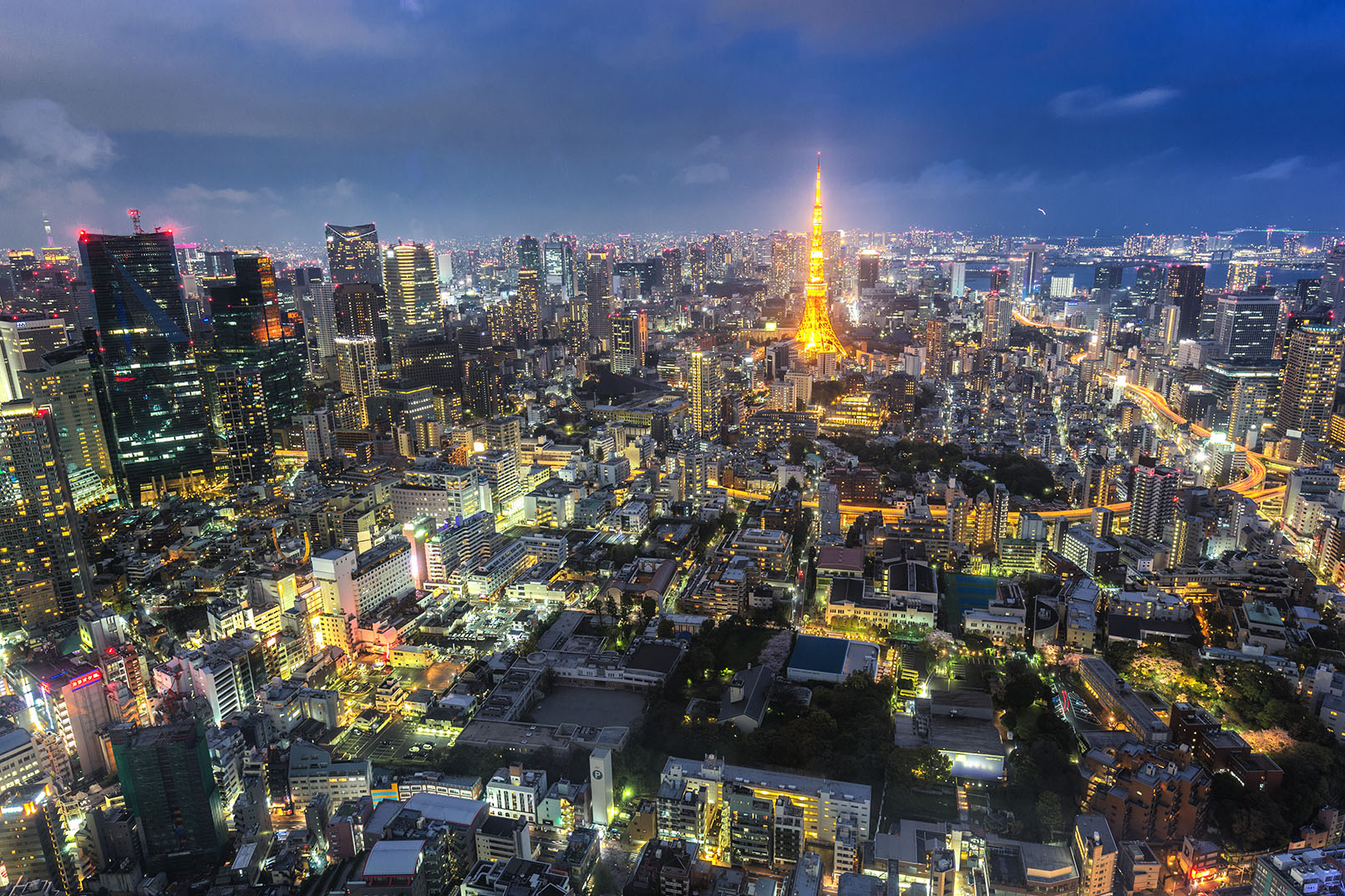 La Tokyo Tower vista dalla Mori Tower...