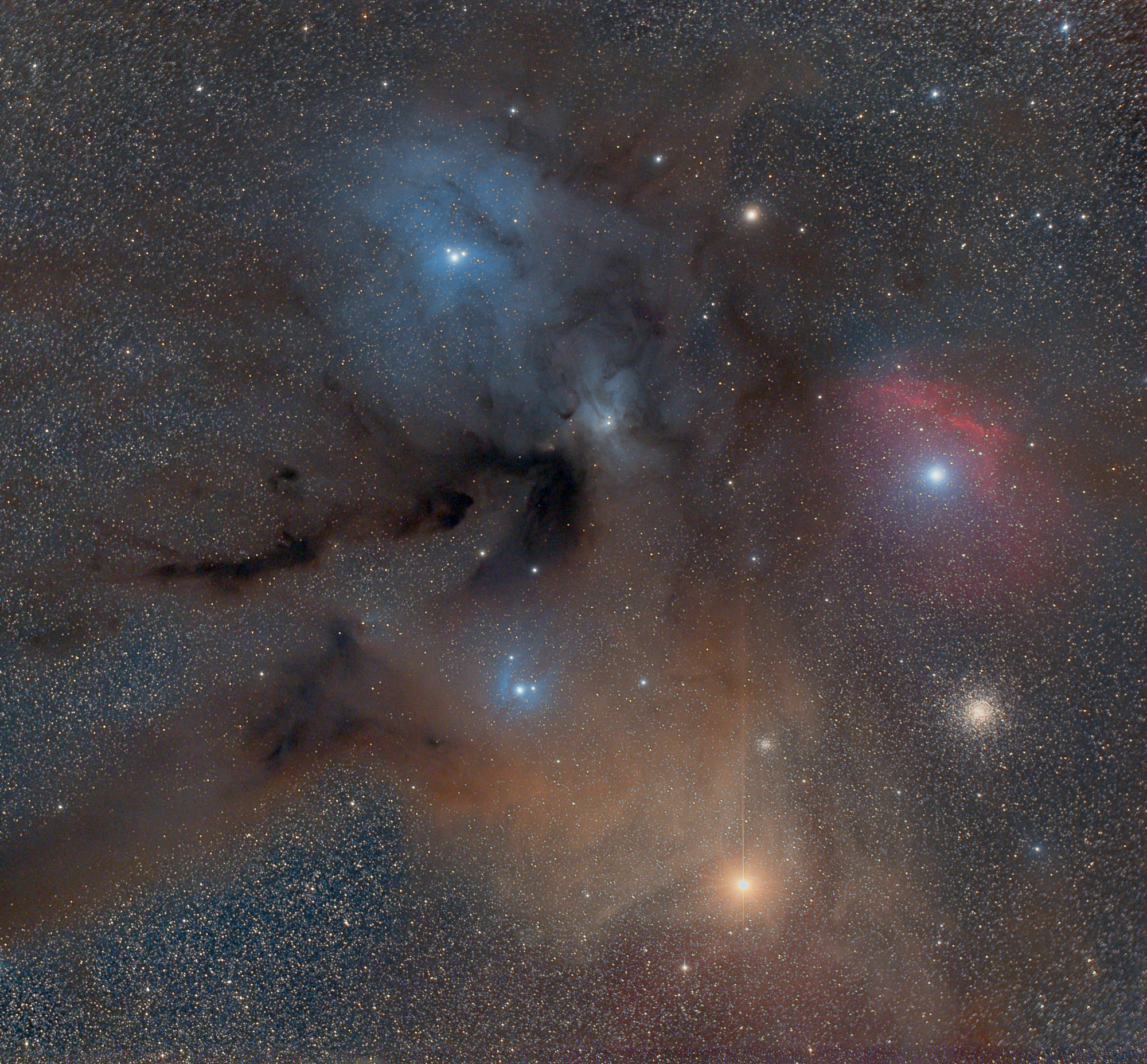 Nube di Rho Ophiuchi - Regione di Antares con reflex......
