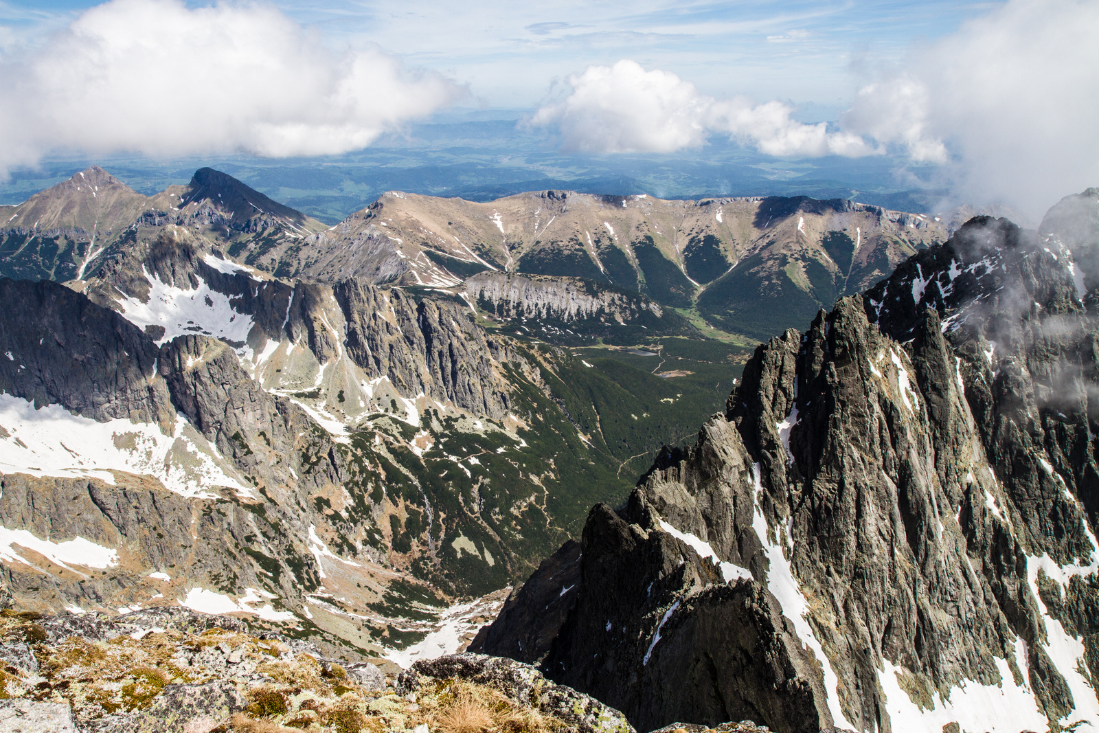 Vista dal picco di Lomnicky Alto Tatra...
