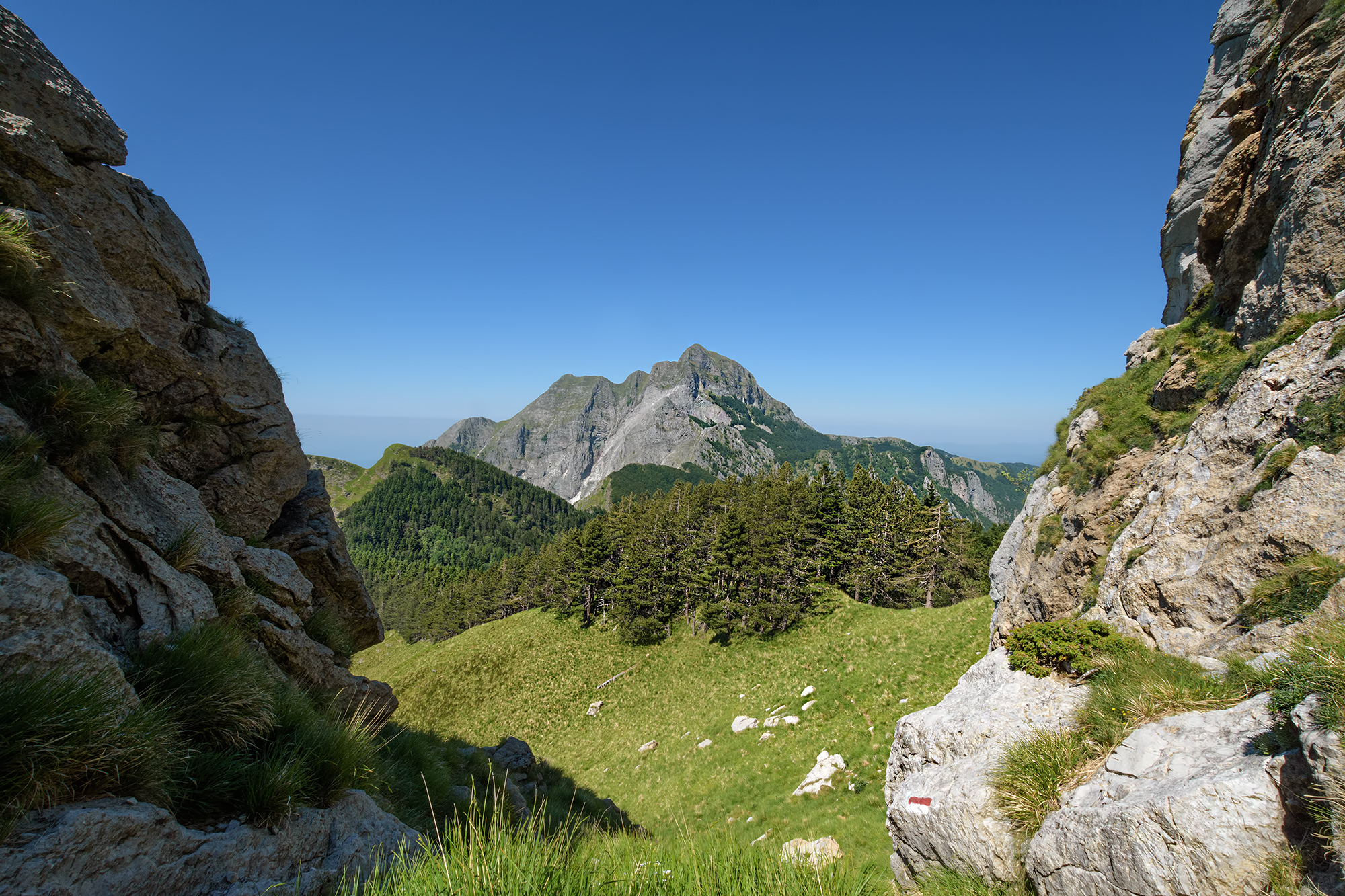 Apuane Alps - Mount Grondilice overlooking Mount Sagro....