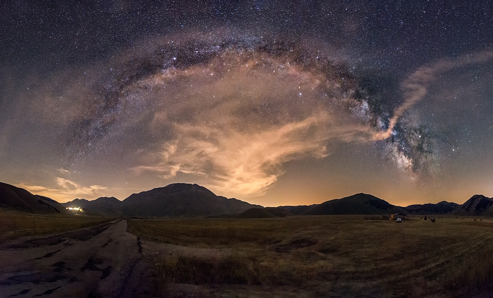 The arc of the Milky Way...