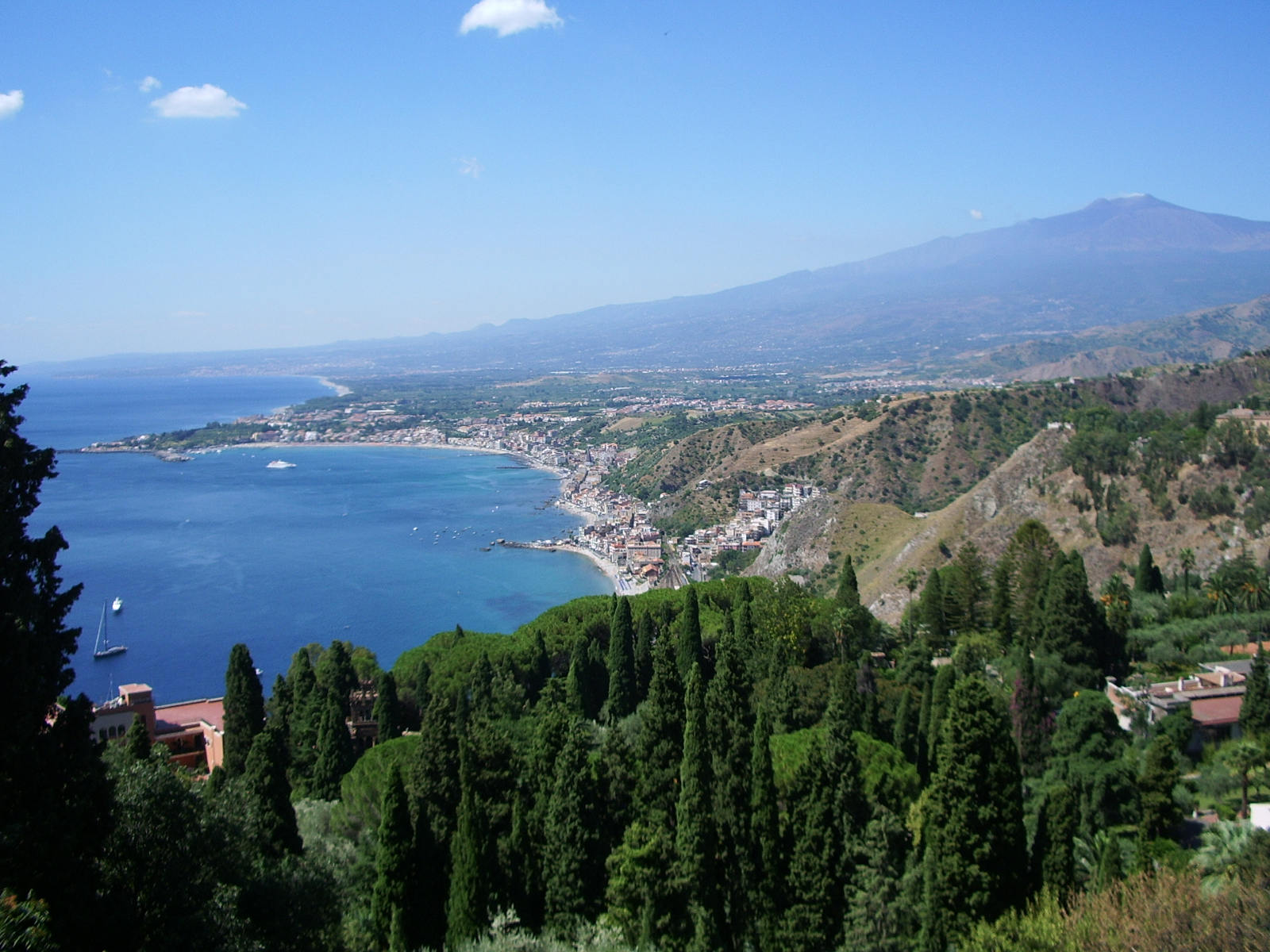 View from the Greek Theater of Taormina...