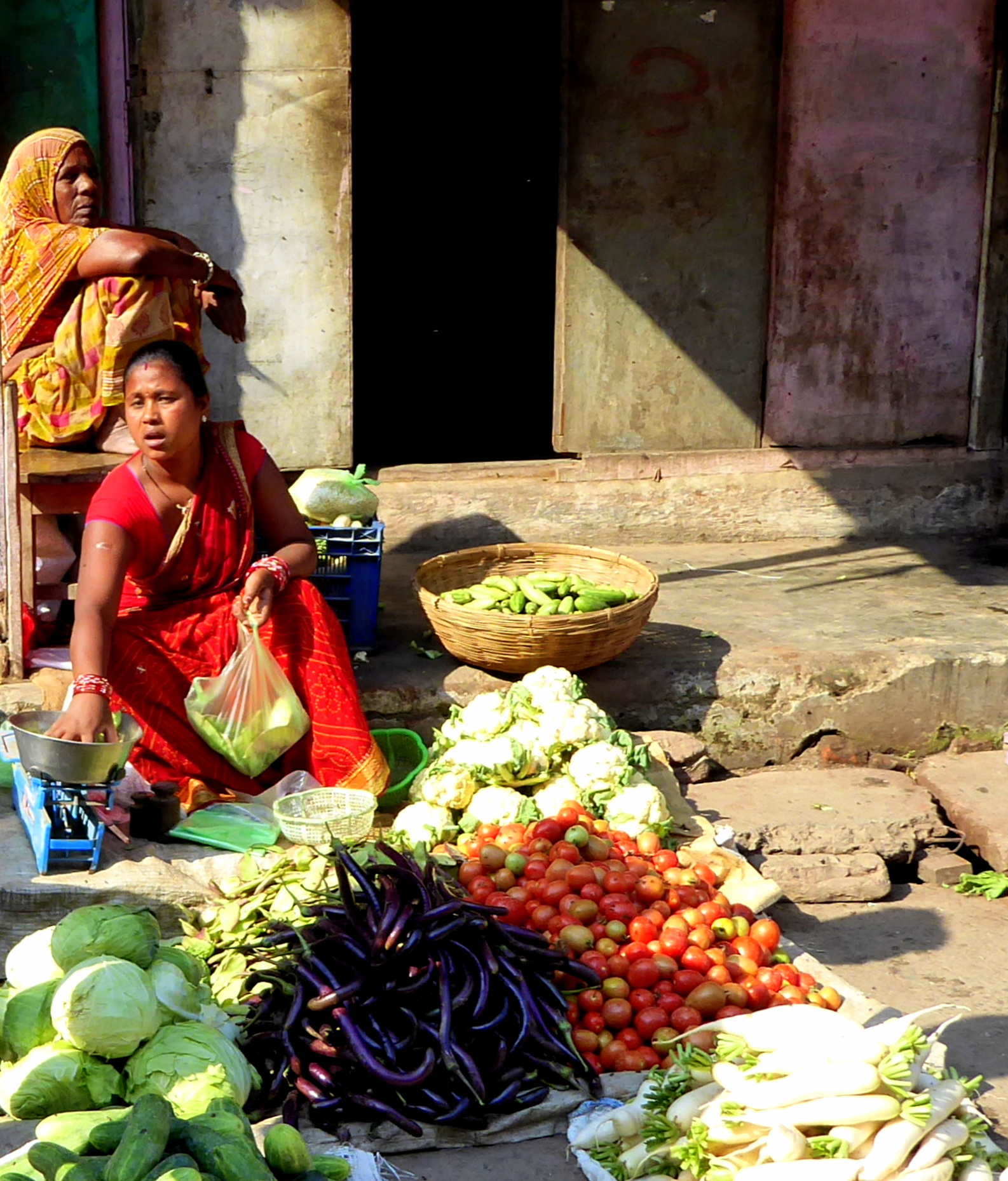 At the Biratnagar market...