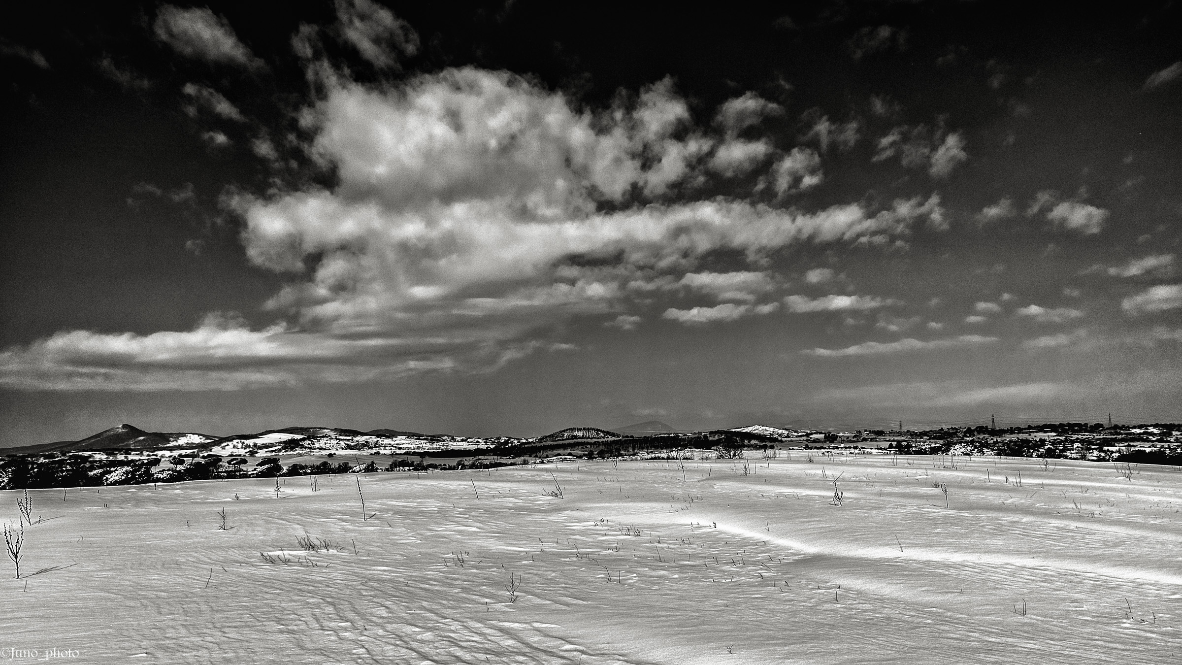 Tuscia covered with snow...