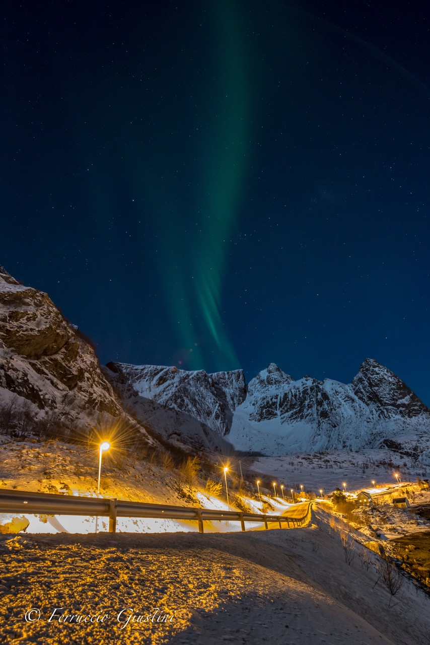 Aurora boreale a Reine...