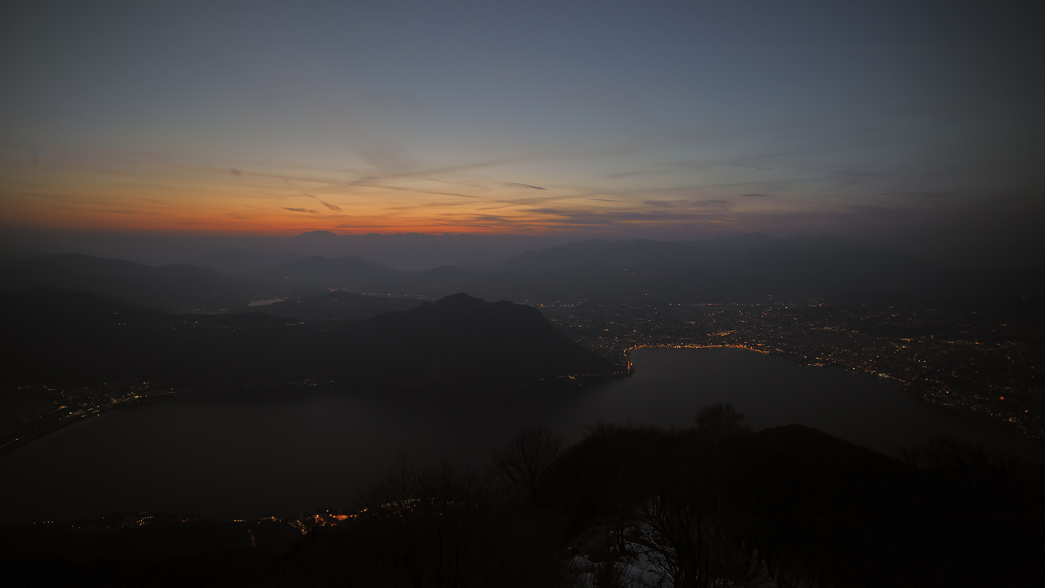 Sunset on Lugano...