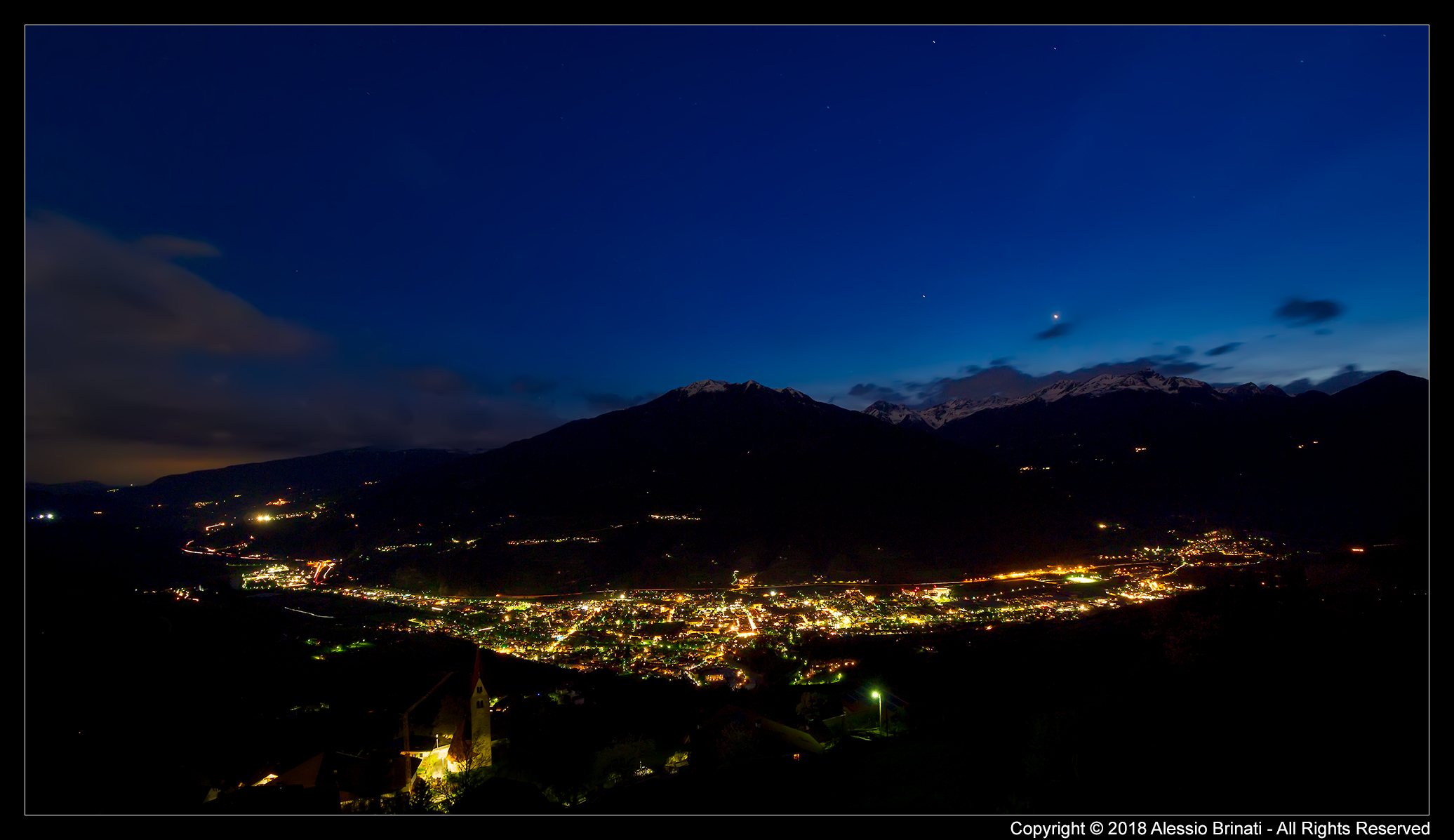 The blue hour of the Val Isarco...